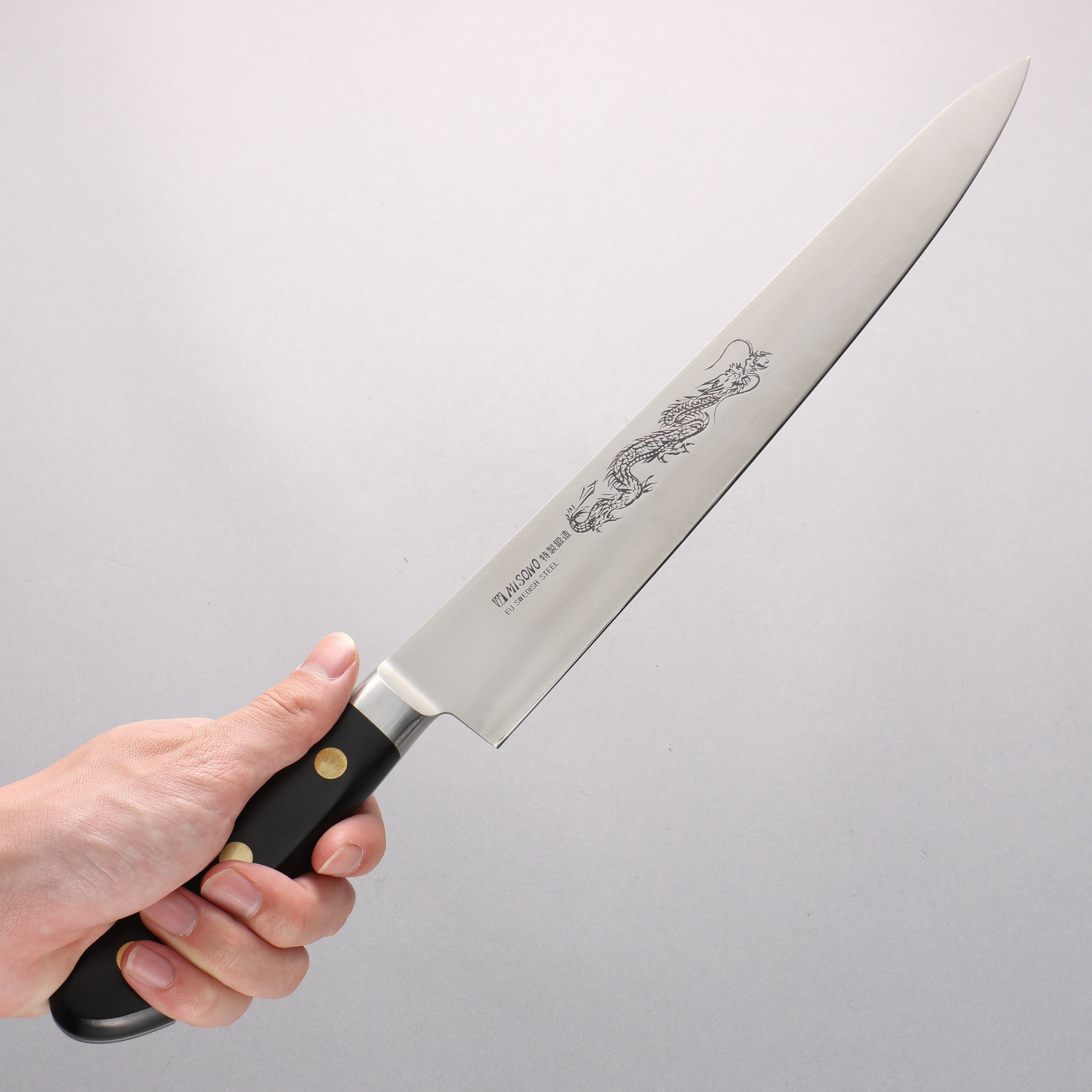 Misono Swedish Steel Dragon Engraving Sujihiki - Seisuke Knife