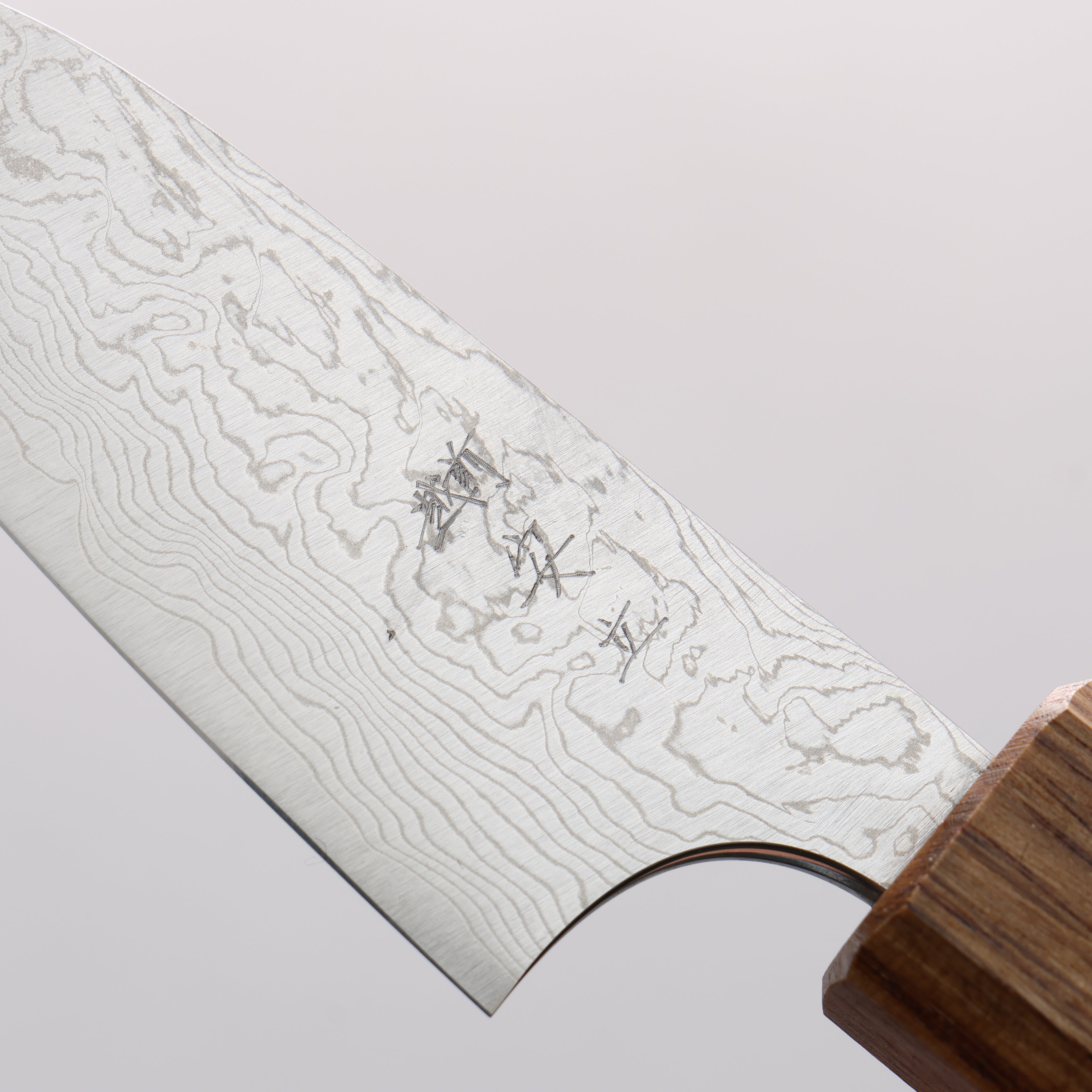 Anryu VG10 Migaki Damascus Paring 75mm Burnt Oak Handle - Seisuke Knife