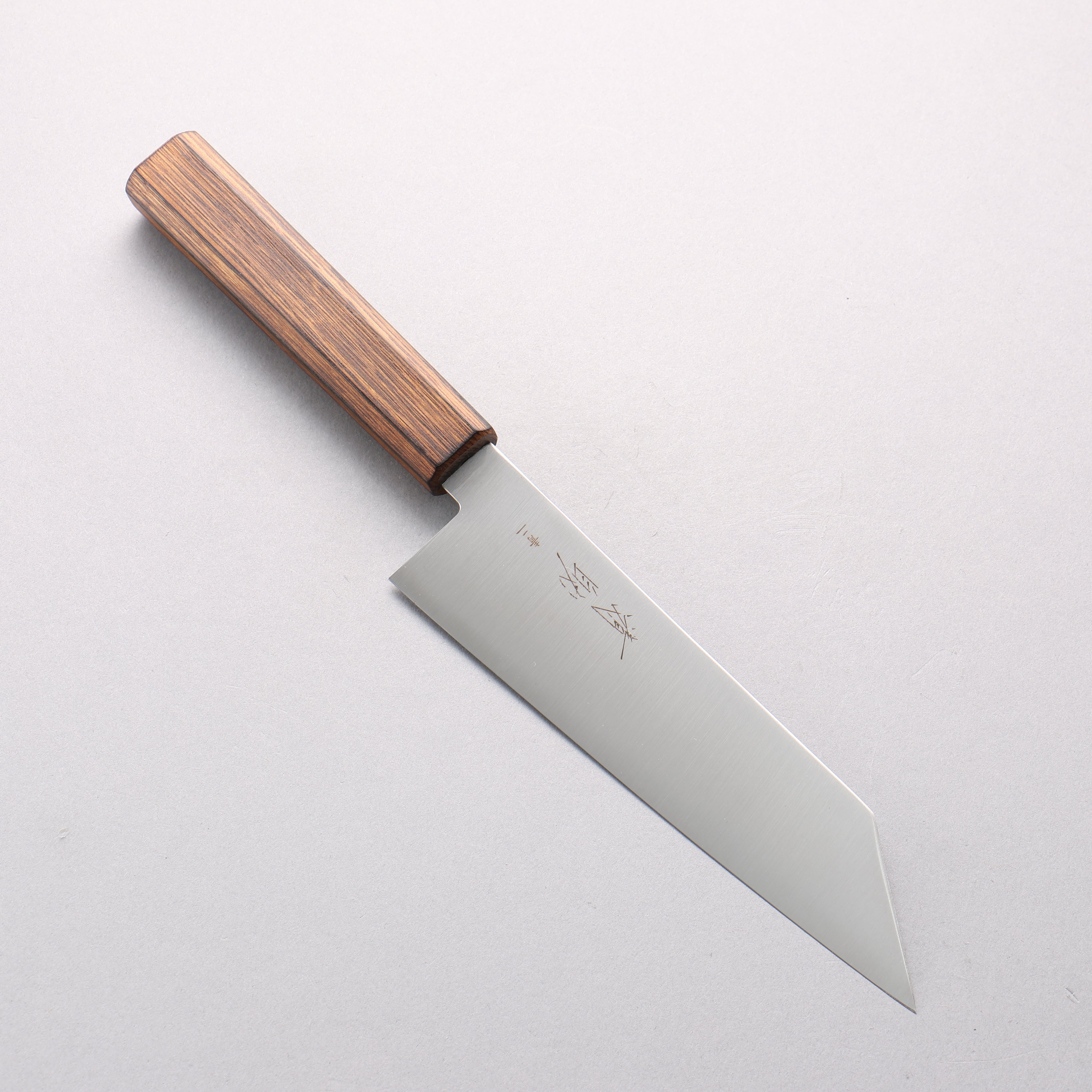 Seisuke Blue Steel No.2 Kiritsuke Gyuto 180mm Baikoku Soot Black Oak Handle - Seisuke Knife