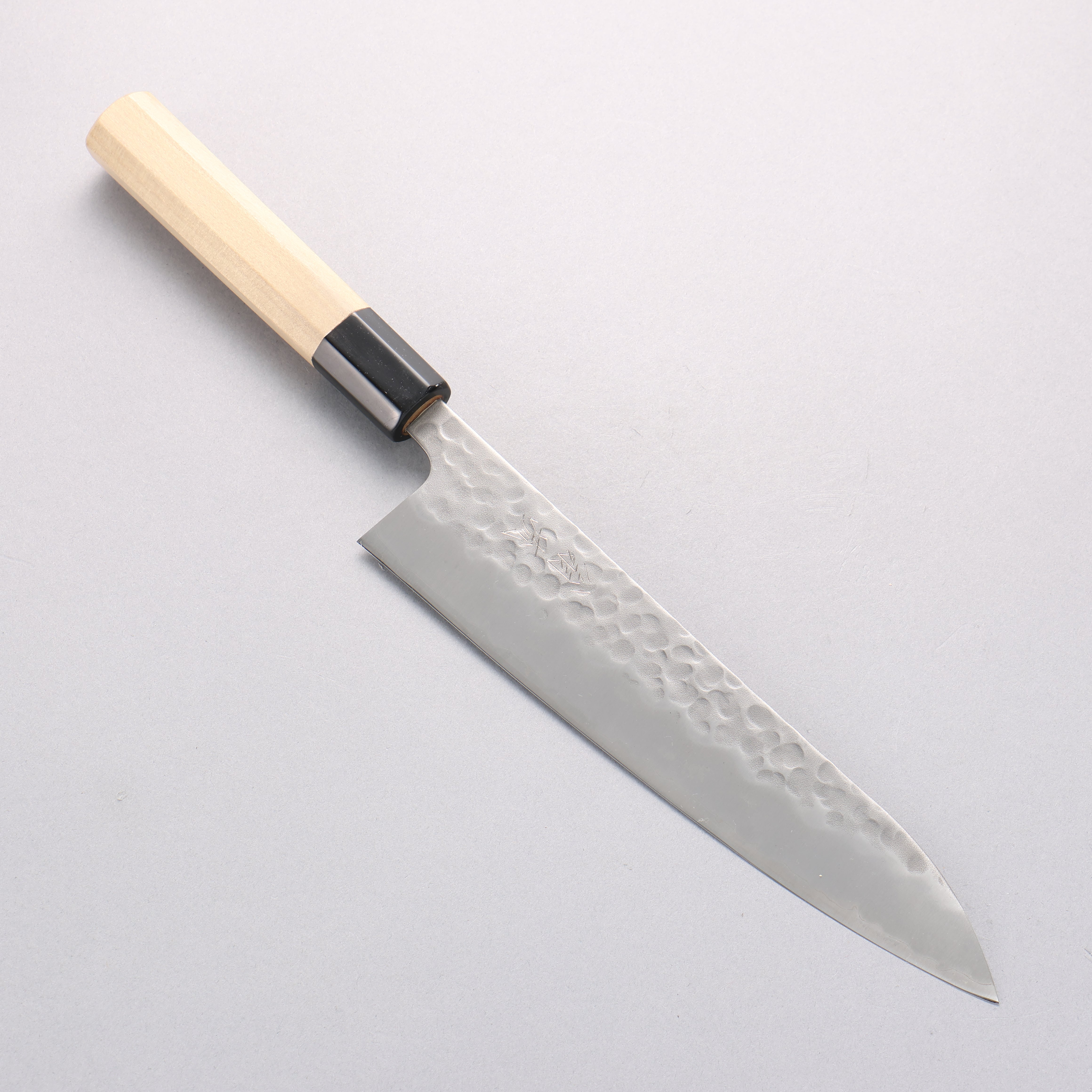 OUL White Steel No.2 Hammered Gyuto 210mm Magnolia Handle
