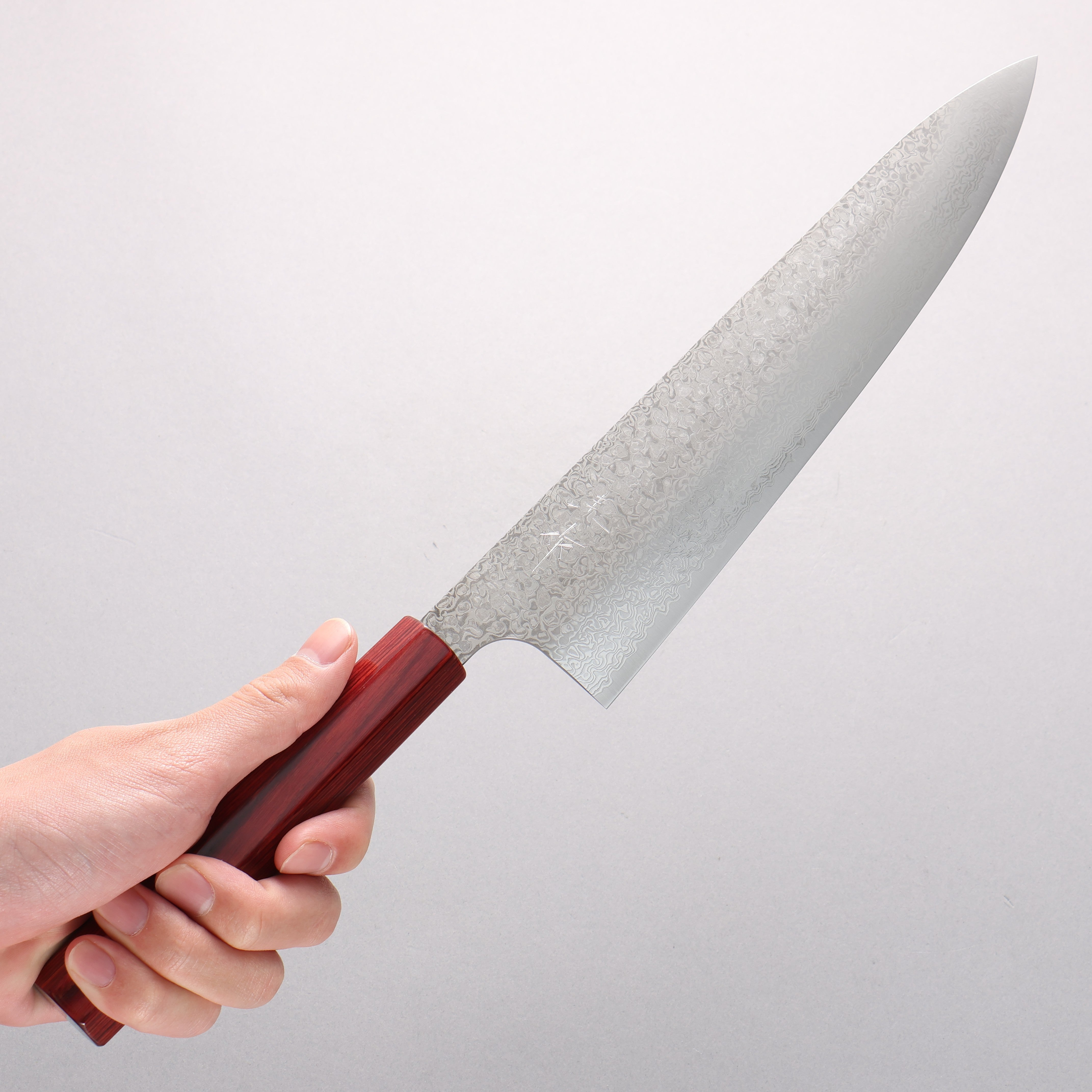 Kei Kobayashi SG2 Damascus Gyuto 240mm Red Lacquered Handle - Seisuke Knife