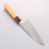Oul White Steel No.1 Santoku 165mm Keyaki (Japanese Elm) Handle - Seisuke Knife - Slide 2