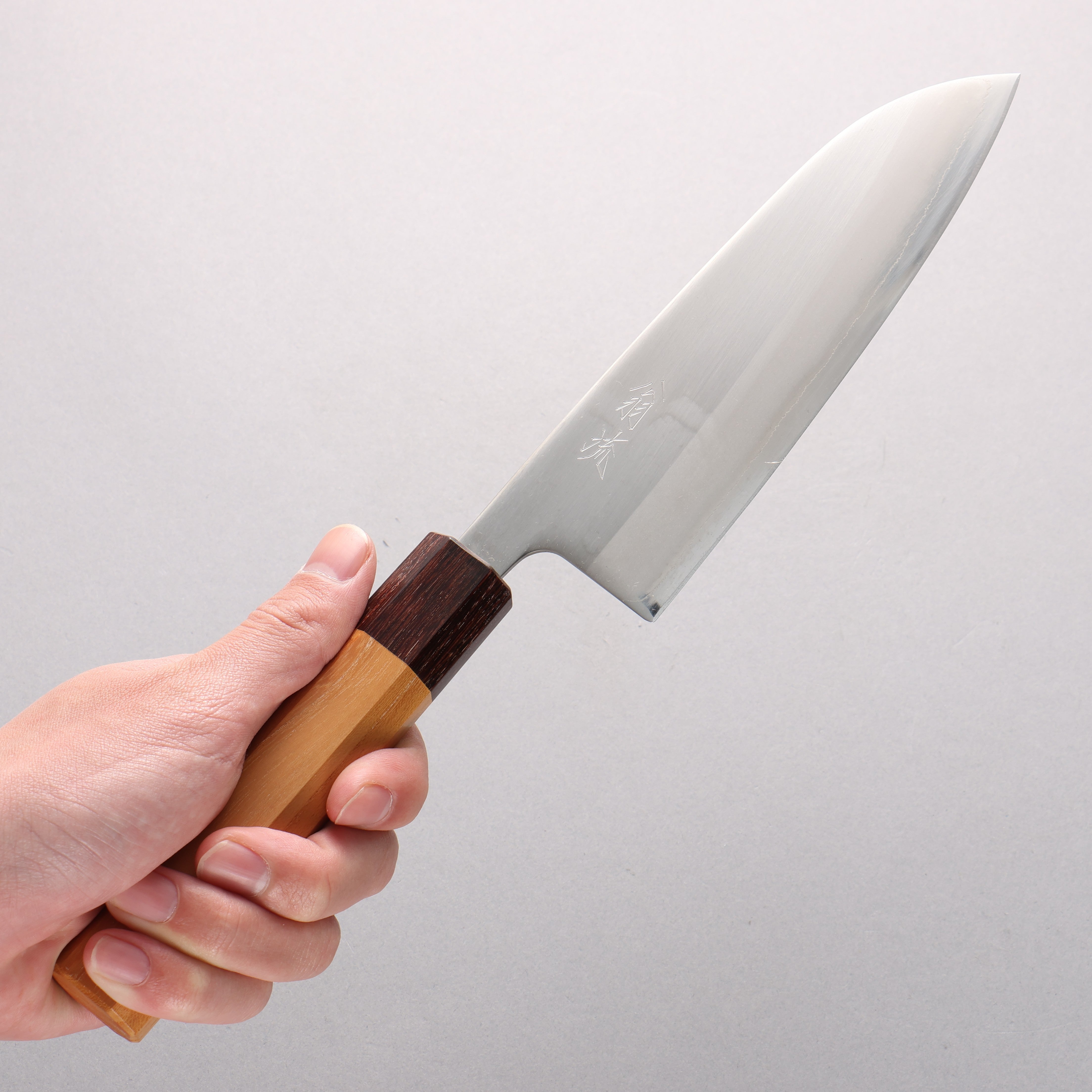 Oul White Steel No.1 Santoku 165mm Keyaki Elm Handle - Seisuke Knife