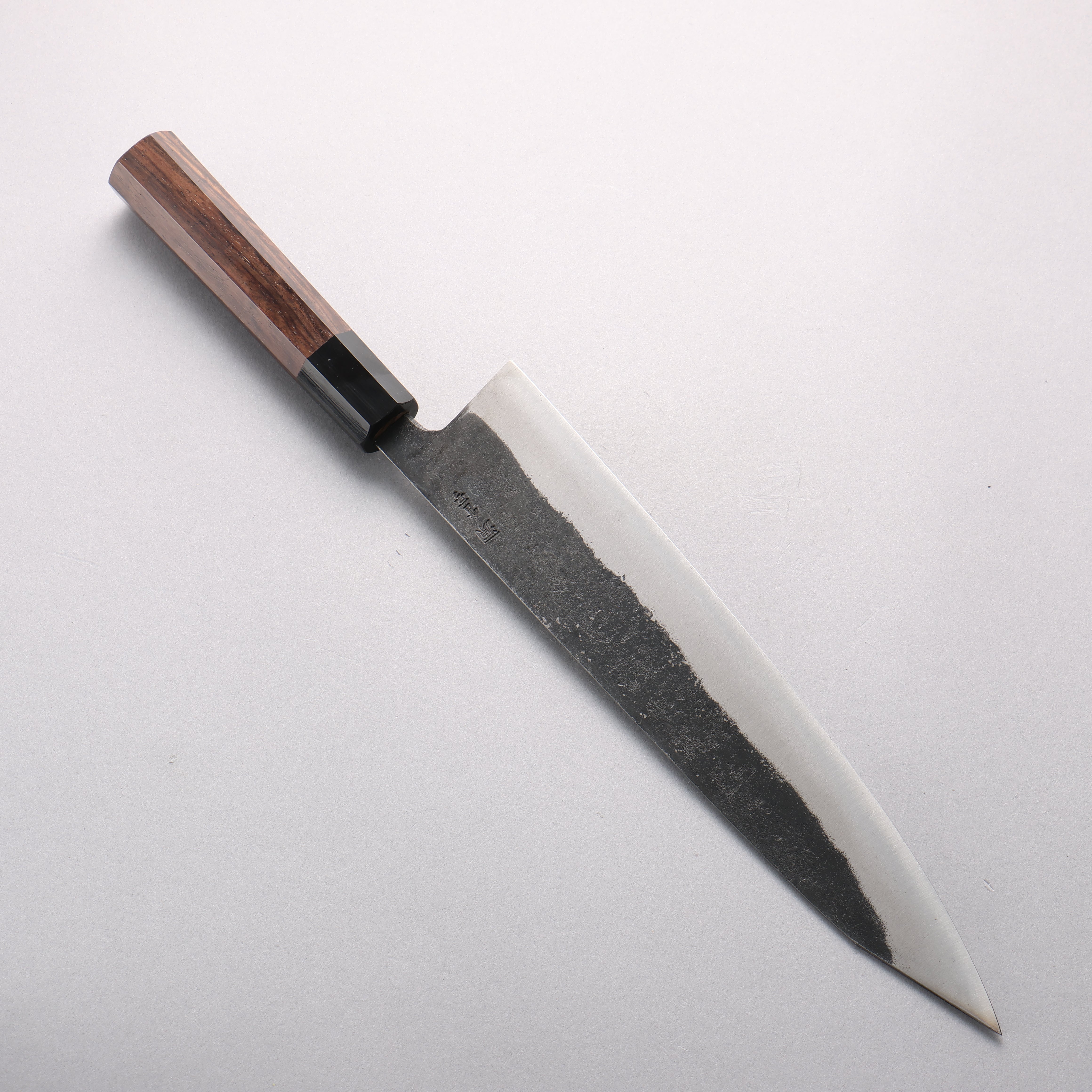 Shigeki Tanaka TEKKA Blue Steel No.2 Kurouchi Hammered Kiritsuke Gyuto 270mm Walnut Handle - Seisuke Knife