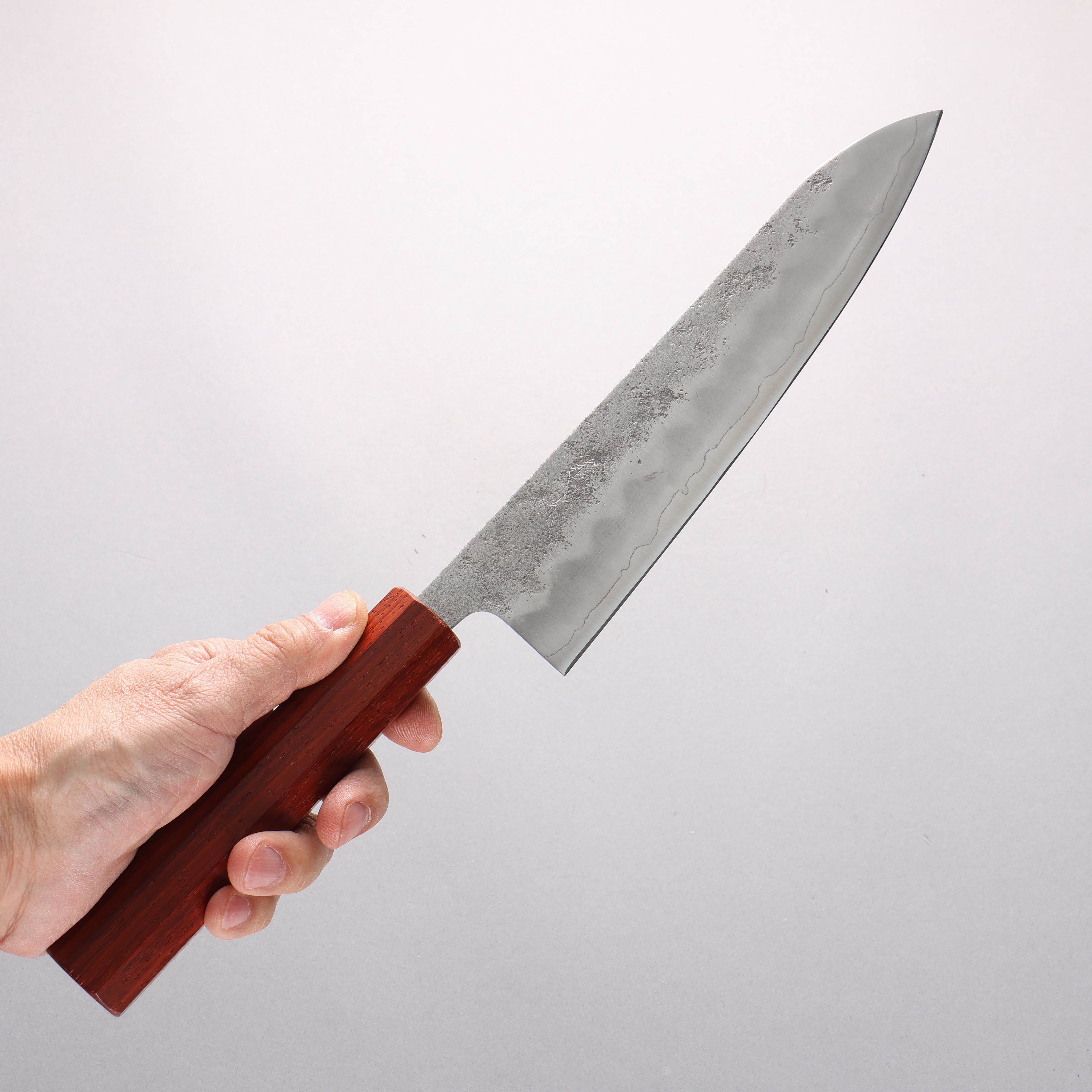 Oul Silver Steel No.3 Nashiji Gyuto 210mm Padoauk Handle - Seisuke Knife