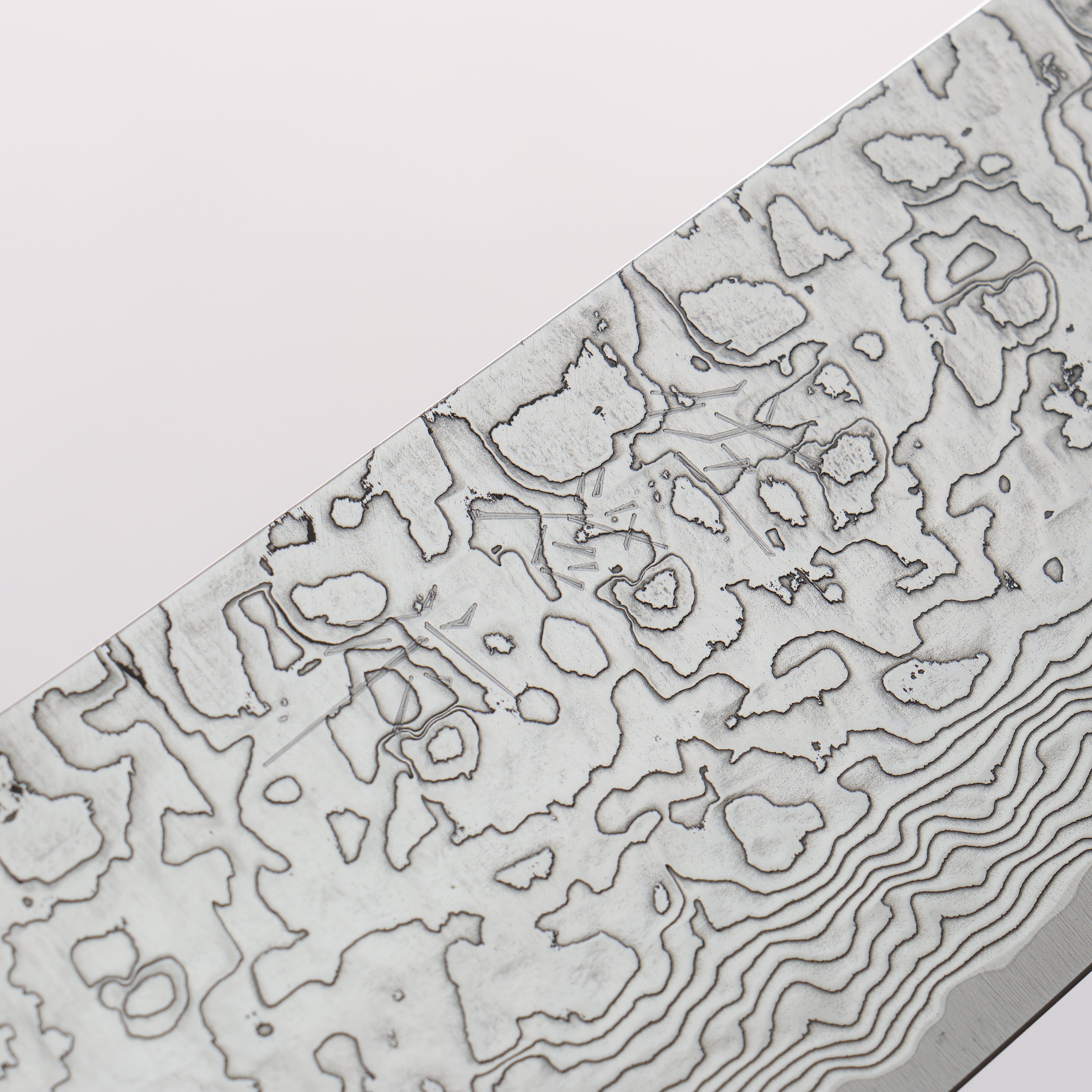 Takeshi Saji New Nomura Style SG2 Diamond Finish Damascus Santoku 180mm Turquoise Handle - Seisuke Knife