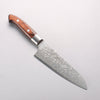 Kajin Blue Super Damascus Santoku 180mm Mahogany Handle - Seisuke Knife - Slide 1