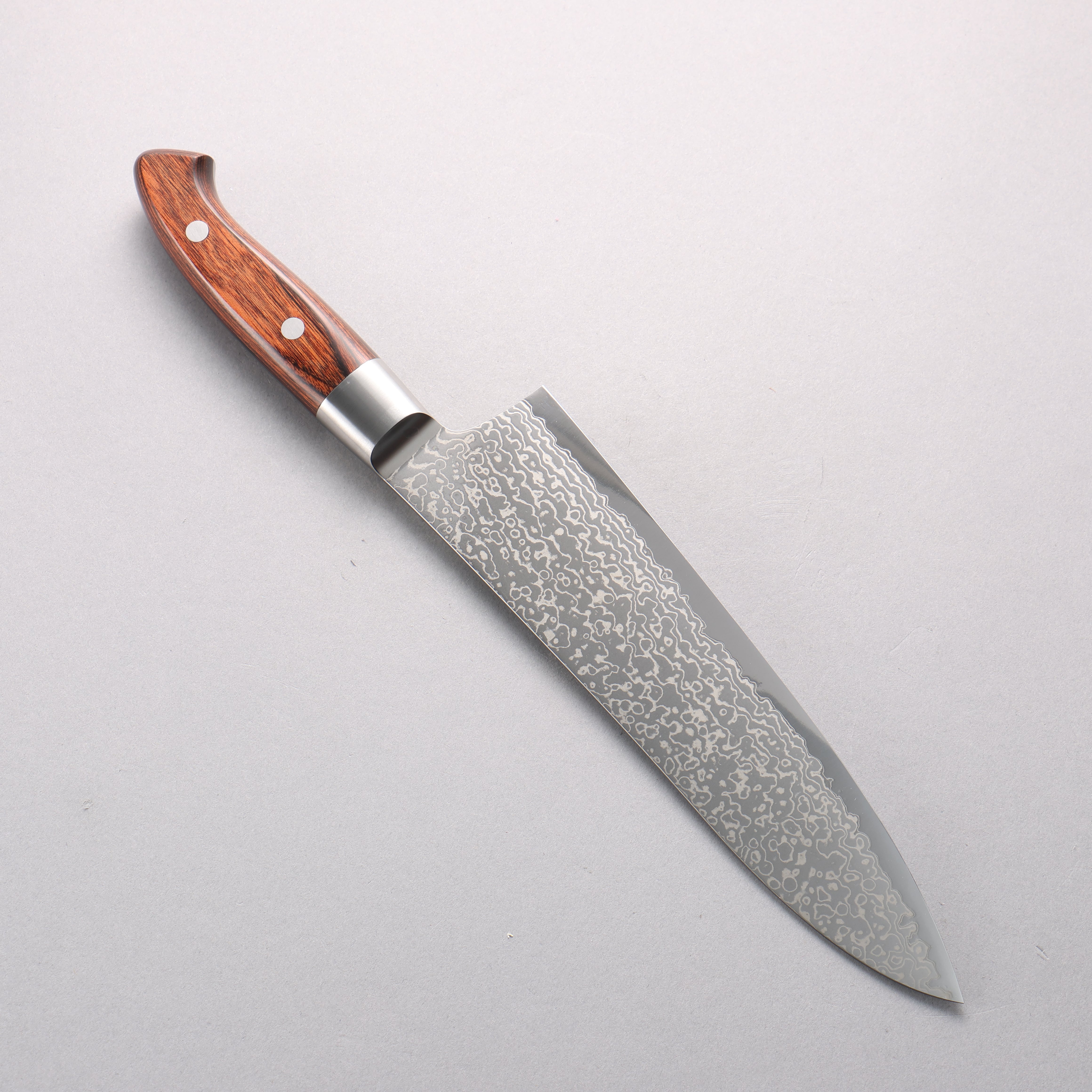 Kajin Blue Super Damascus Gyuto 210mm Mahogany Handle - Seisuke Knife