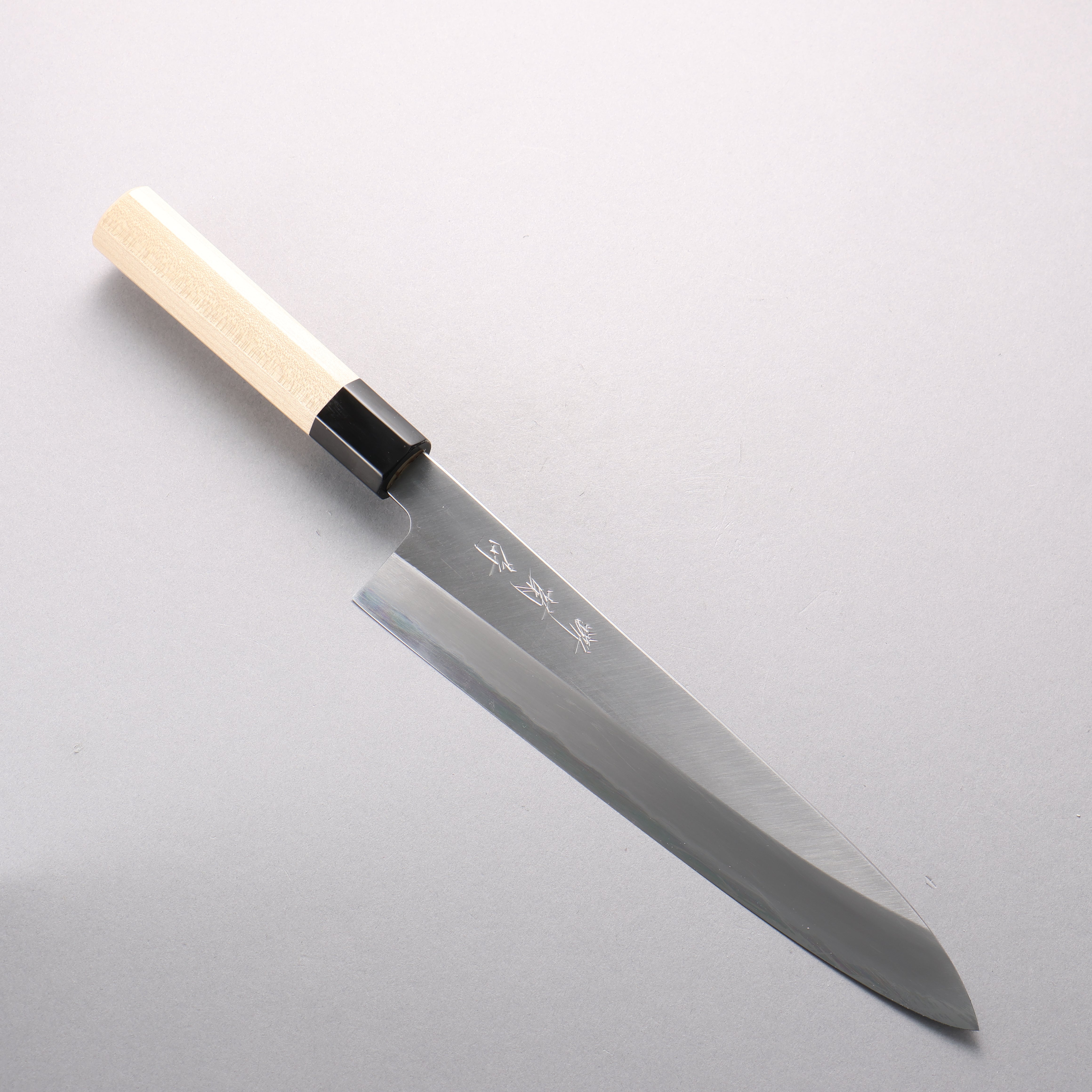 Sakai Kikumori White Steel No.1 Gyuto 240mm Magnolia & Water Buffalo Horn Handle - Seisuke Knife