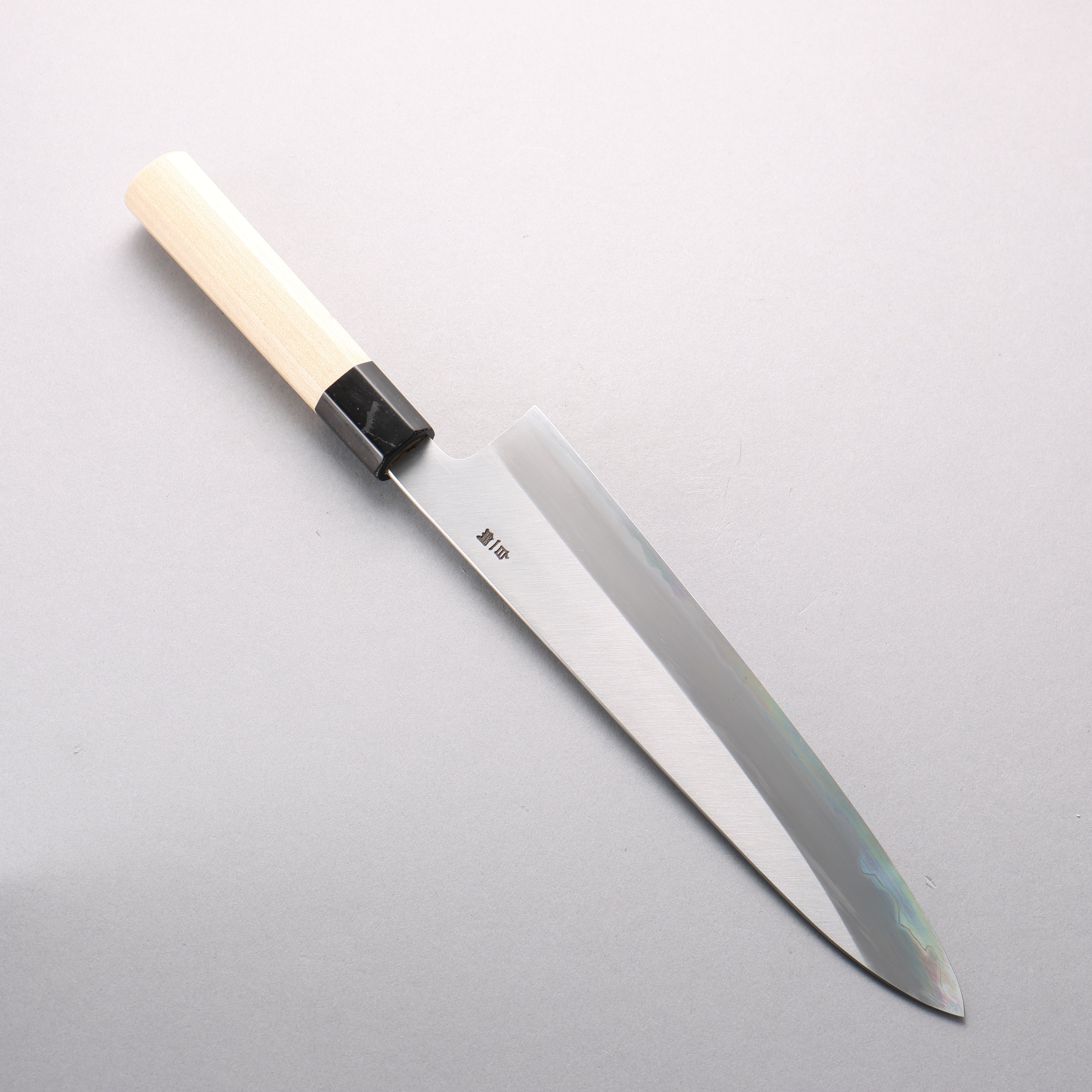 Sakai Kikumori White Steel No.1 Gyuto 240mm Magnolia & Water Buffalo Horn Handle - Seisuke Knife