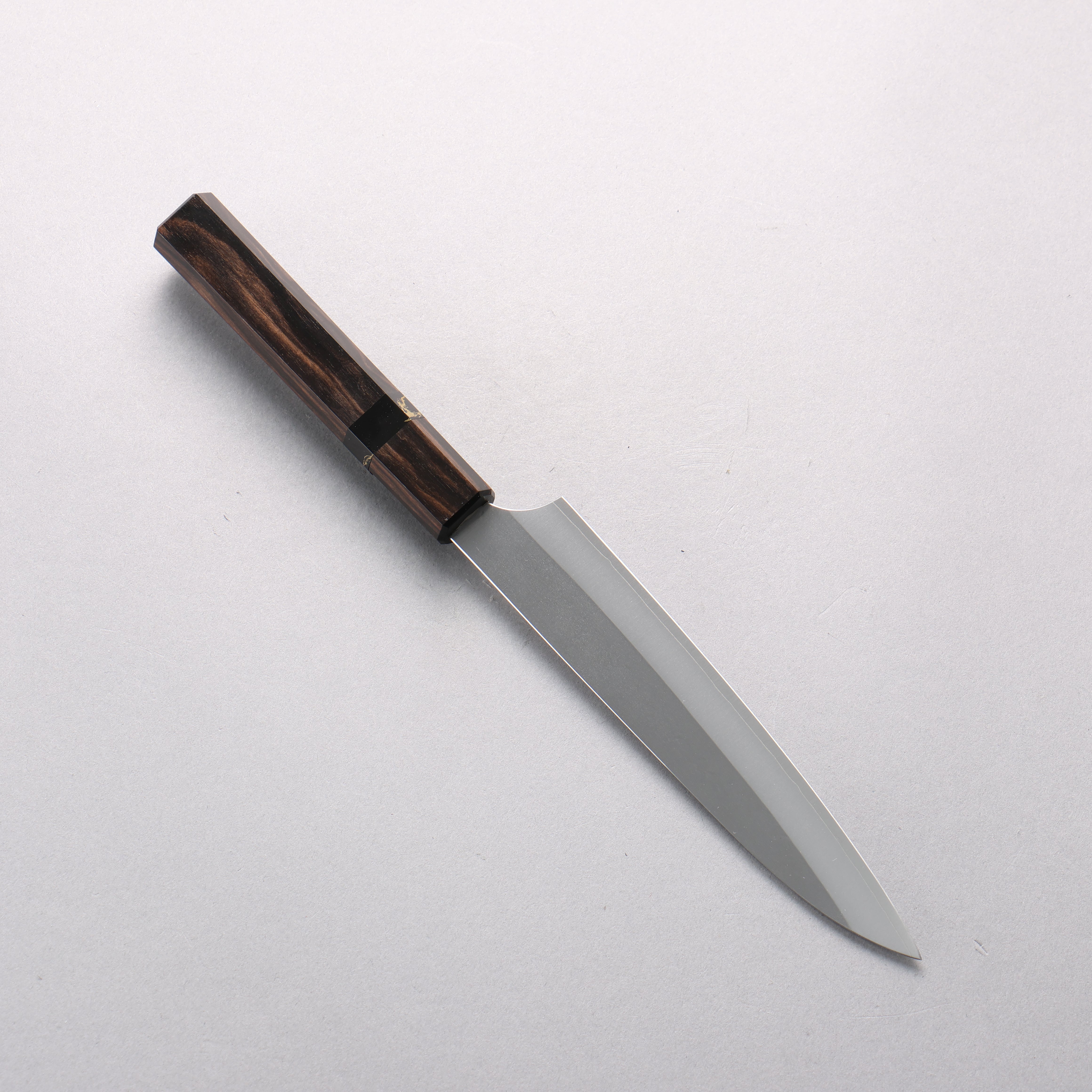 Makoto Kurosaki VG7 Nashiji Petty-Utility 150mm Ebony Wood & Black Turquoise Ring Handle - Seisuke Knife