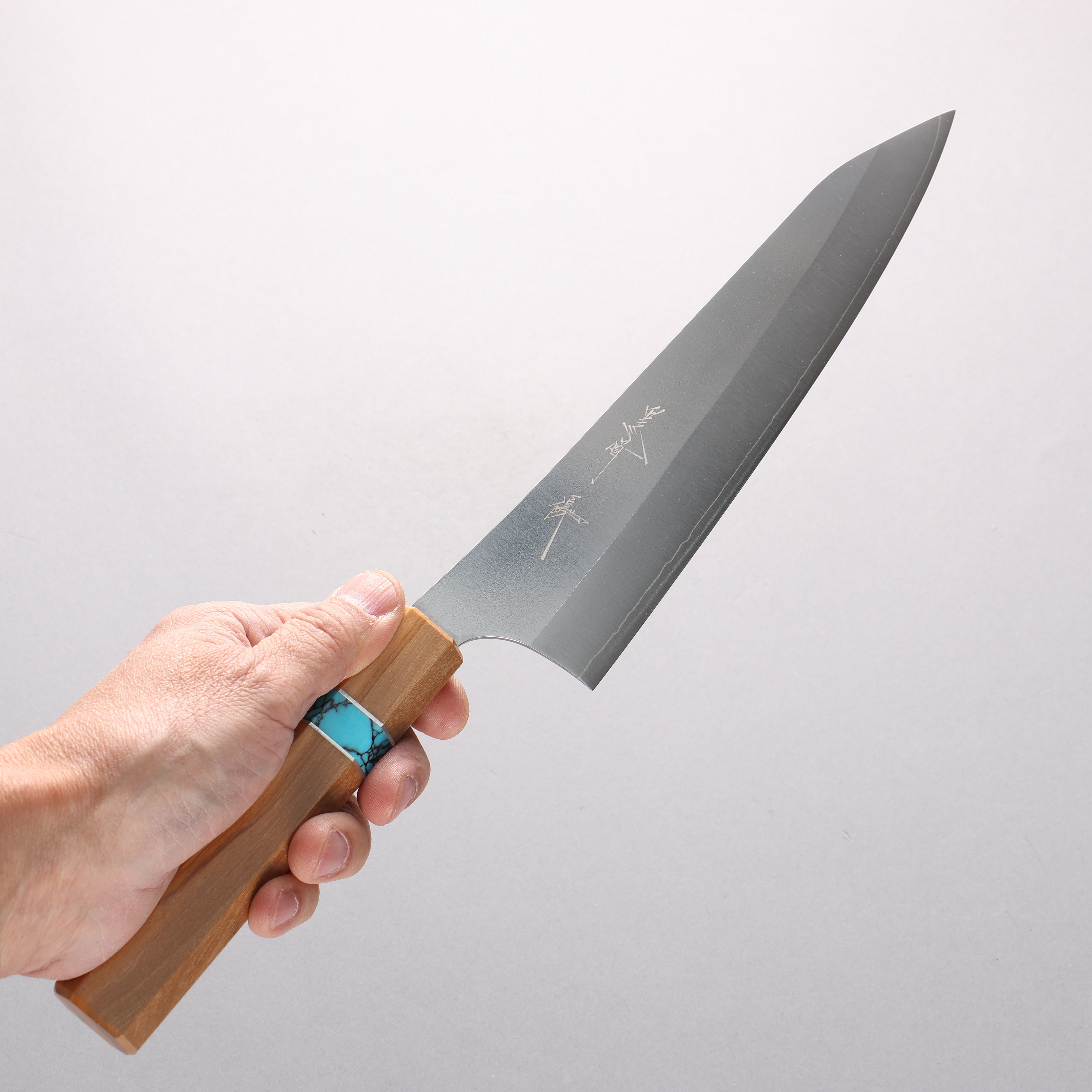 Yu Kurosaki New Gekko VG-XEOS Gyuto 210mm Olive Tree(Turquoise Ring) Handle - Seisuke Knife