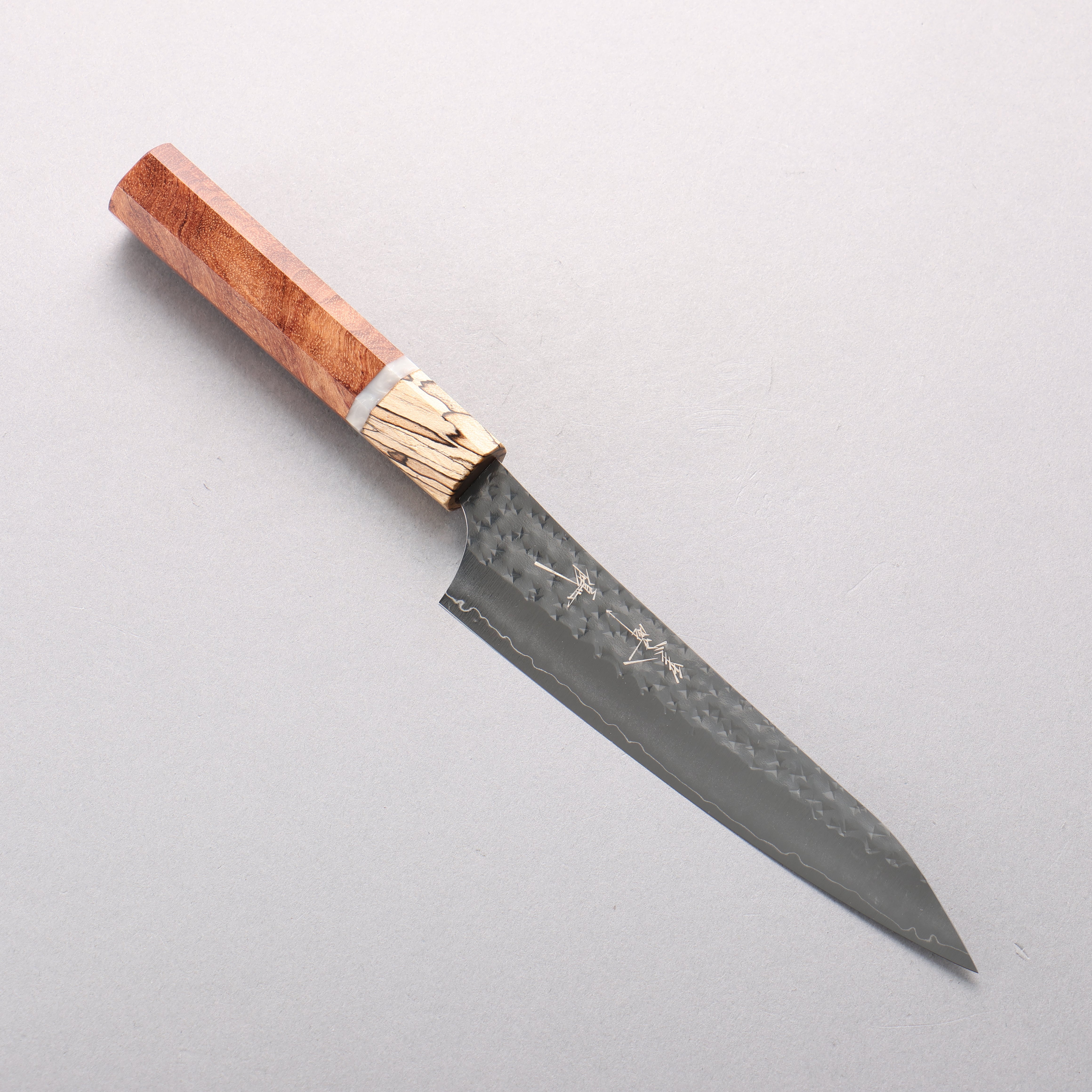 Yu Kurosaki Senko Ei SG2 Hammered Petty-Utility 150mm Brazilwood & Chinese Quince Handle - Seisuke Knife