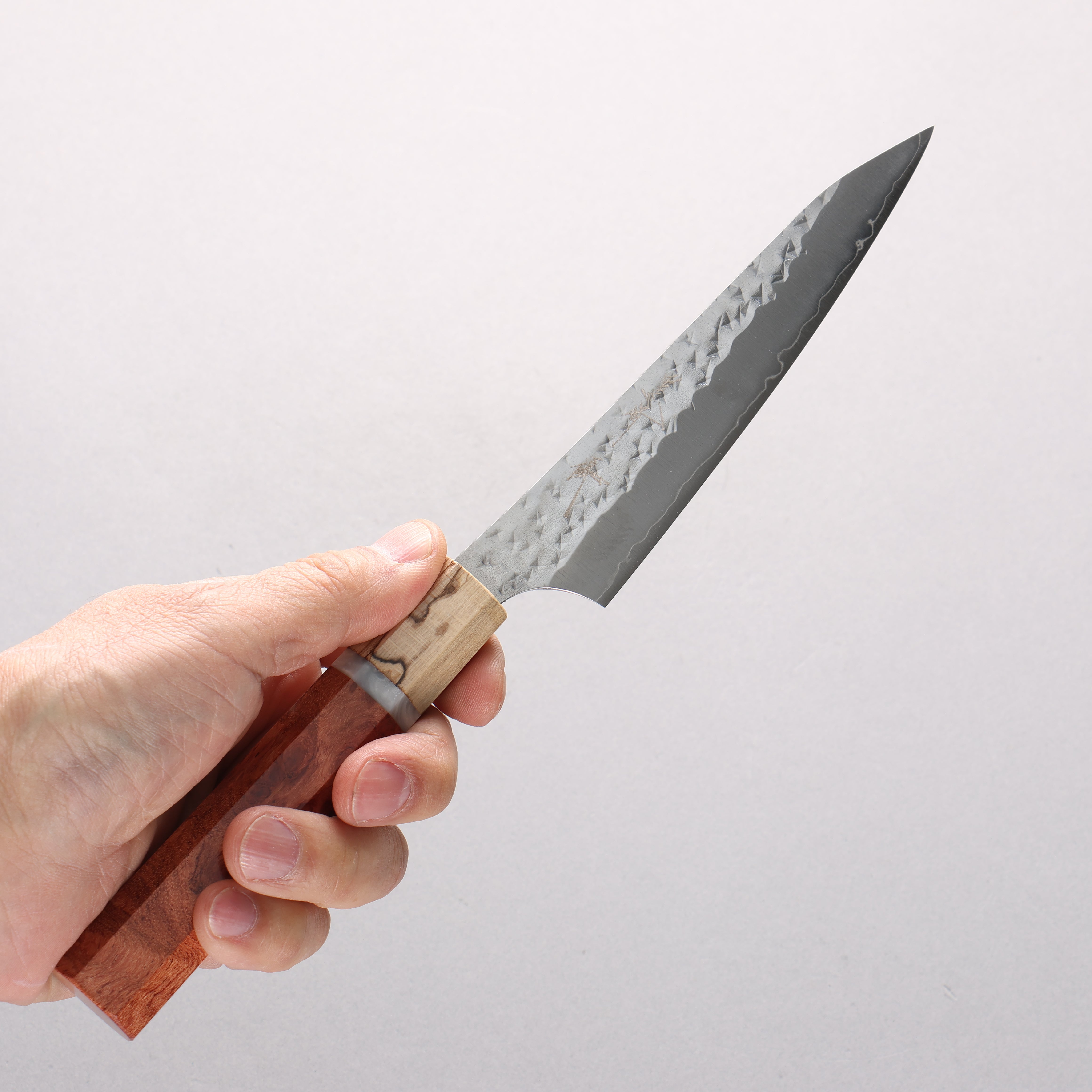 Yu Kurosaki Senko Ei SG2 Hammered Petty-Utility 130mm Brazilwood & Chinese Quince Handle - Seisuke Knife
