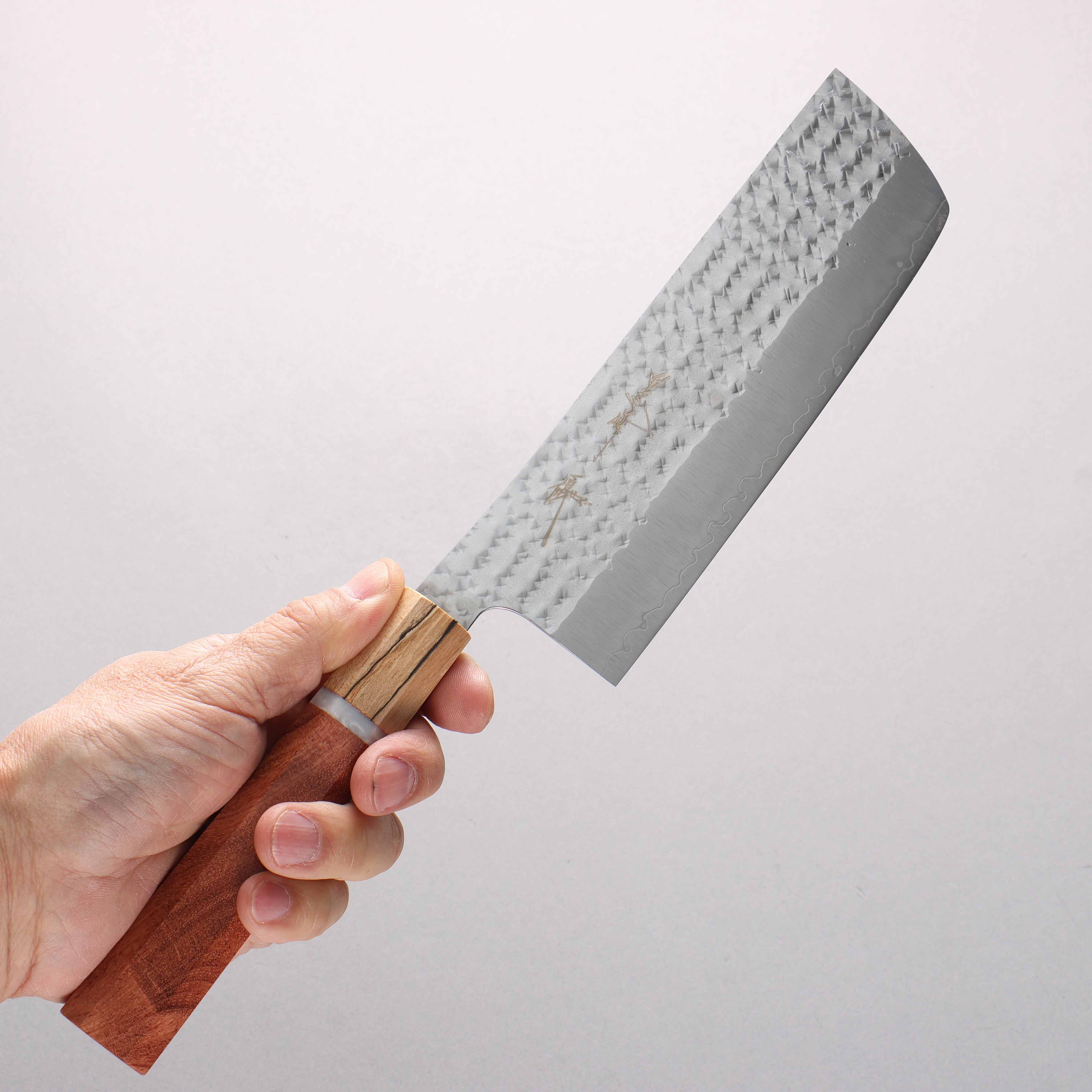 Yu Kurosaki Senko Ei SG2 Hammered Nakiri 165mm Brazilwood & Chinese Quince Handle - Seisuke Knife