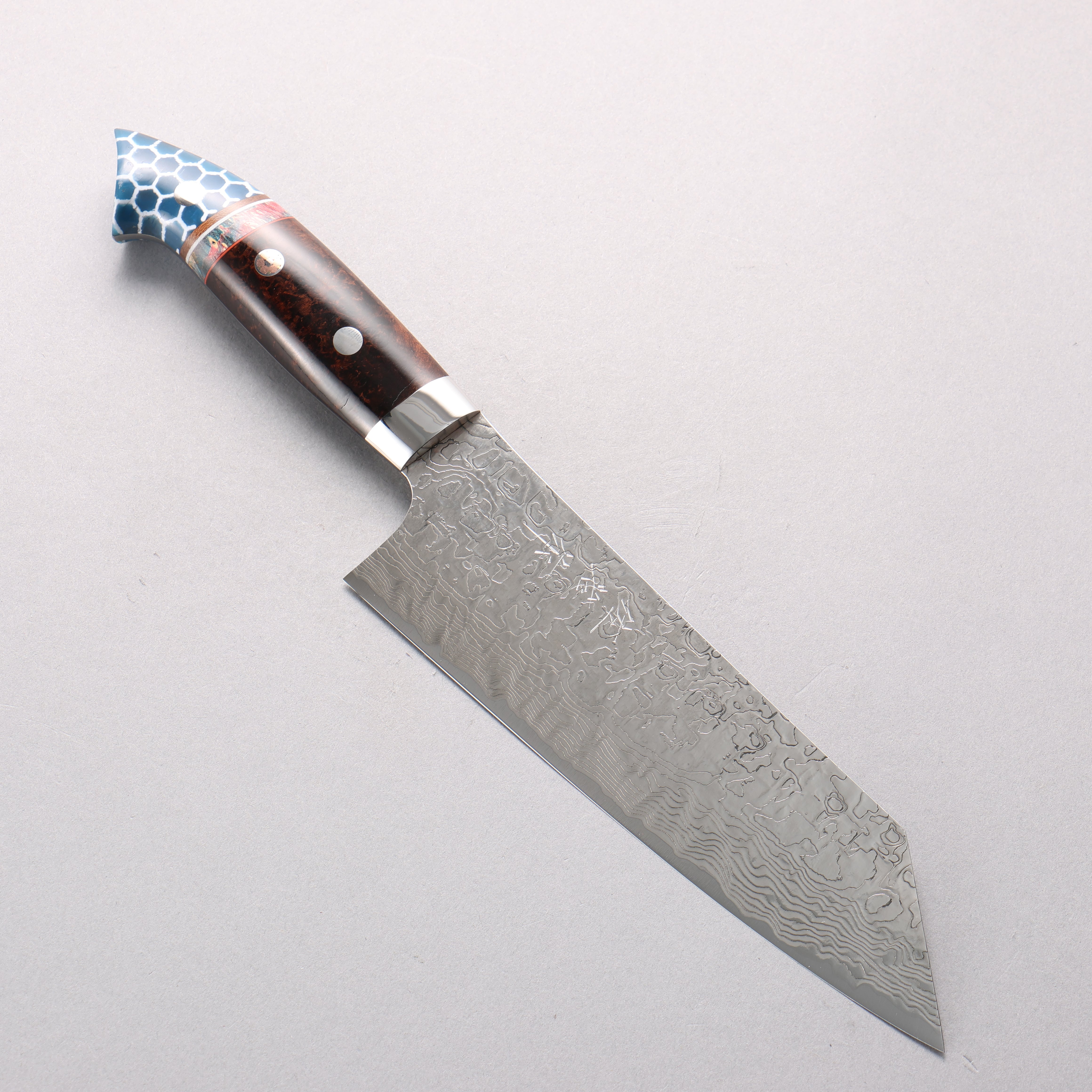 Takeshi Saji New Nomura Style SG2 Diamond Finish Damascus Bunka 170mm Combination of materials (various colors) Handle - Seisuke Knife