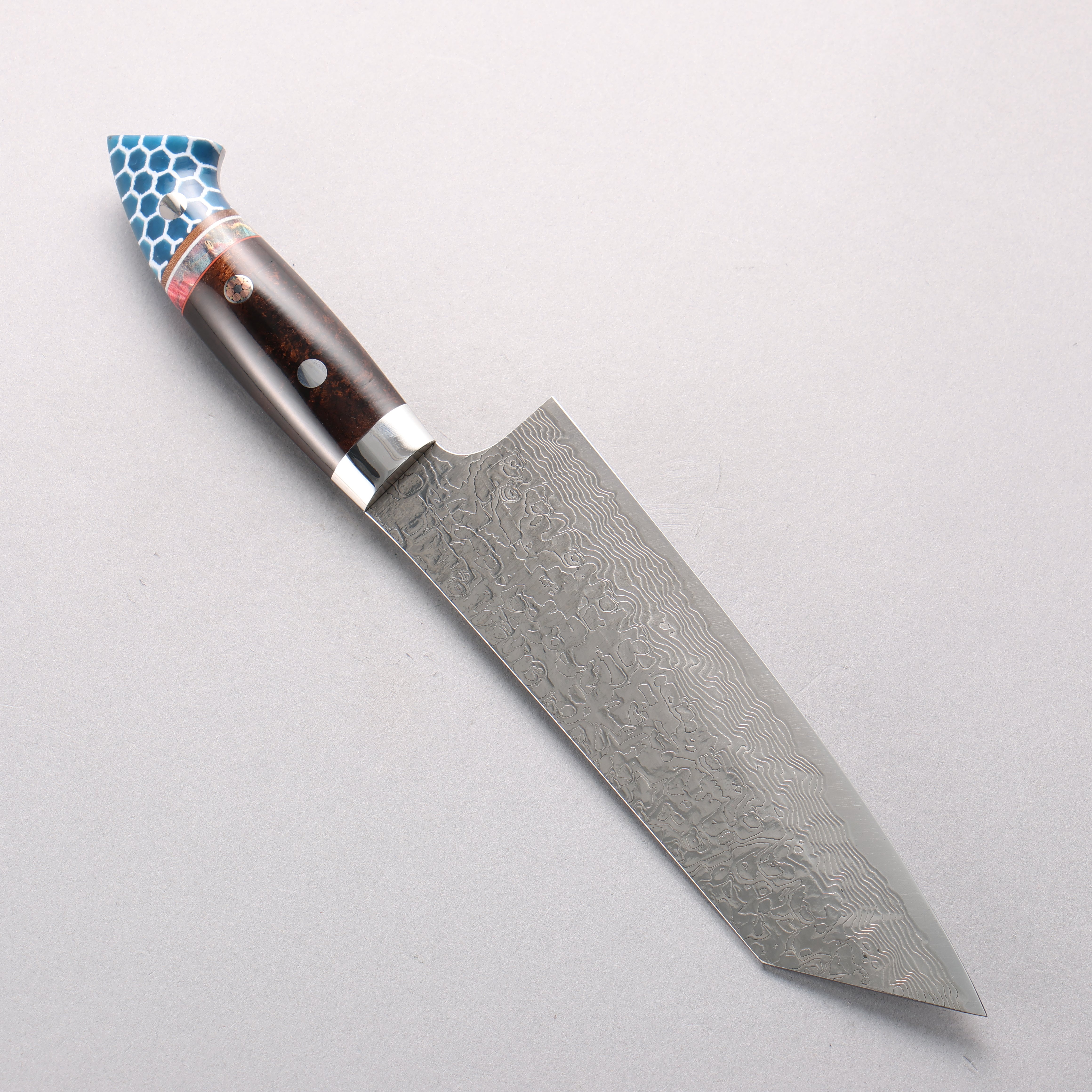 Takeshi Saji New Nomura Style SG2 Diamond Finish Damascus Bunka 170mm Combination of materials (various colors) Handle - Seisuke Knife