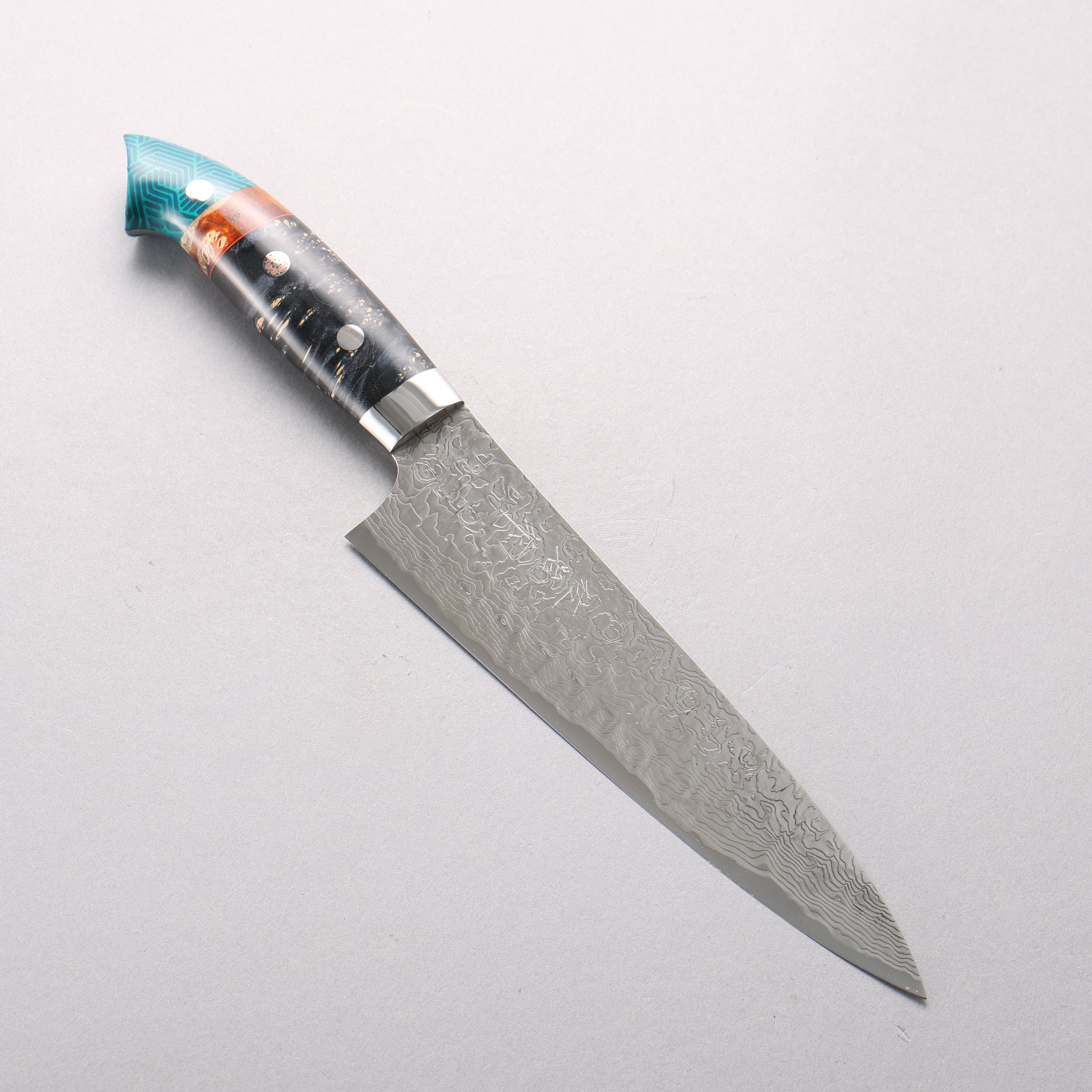 Takeshi Saji New Nomura Style SG2 Diamond Finish Damascus Gyuto 180mm Combination of materials (various colors) Handle - Seisuke Knife