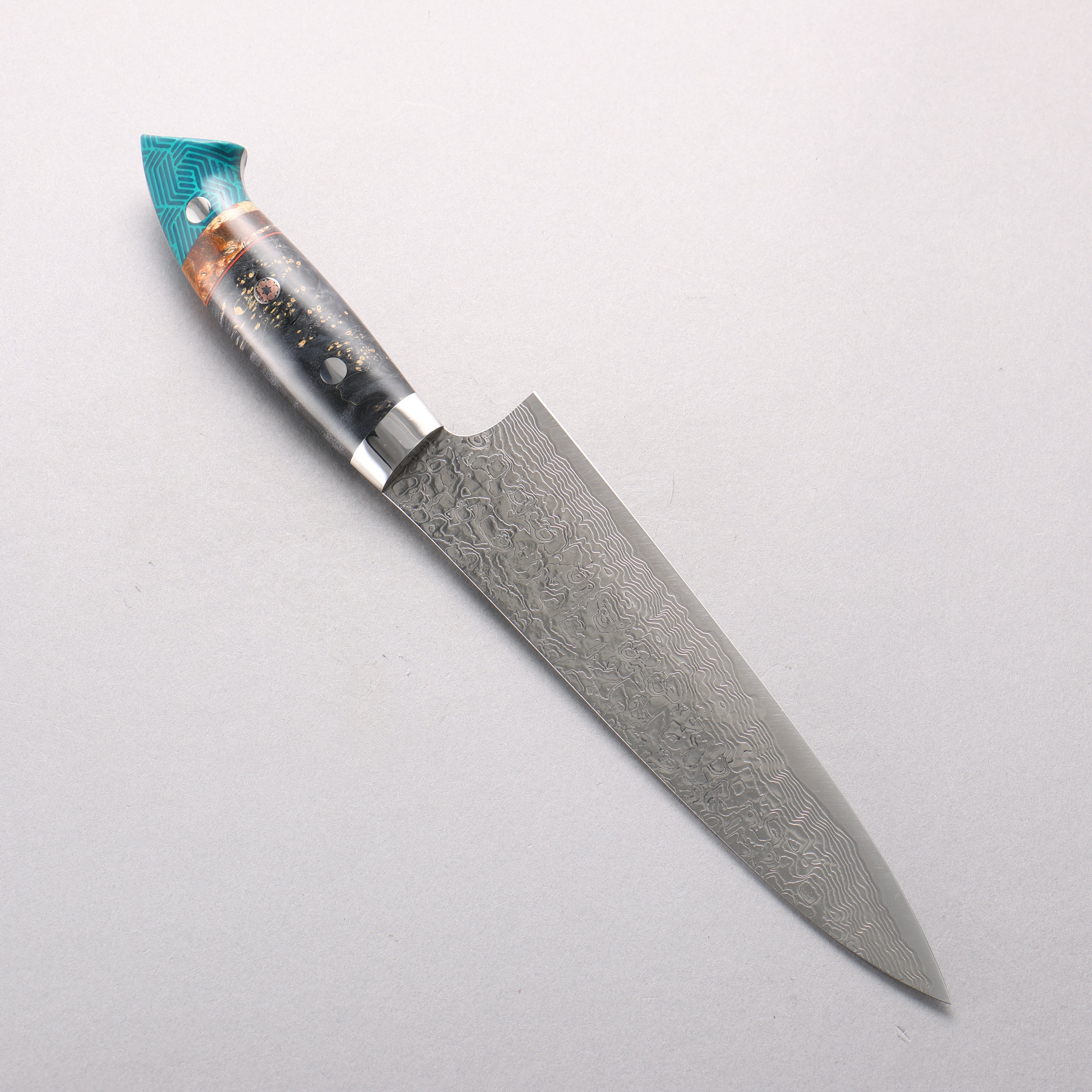 Takeshi Saji New Nomura Style SG2 Diamond Finish Damascus Gyuto 180mm Combination of materials (various colors) Handle - Seisuke Knife