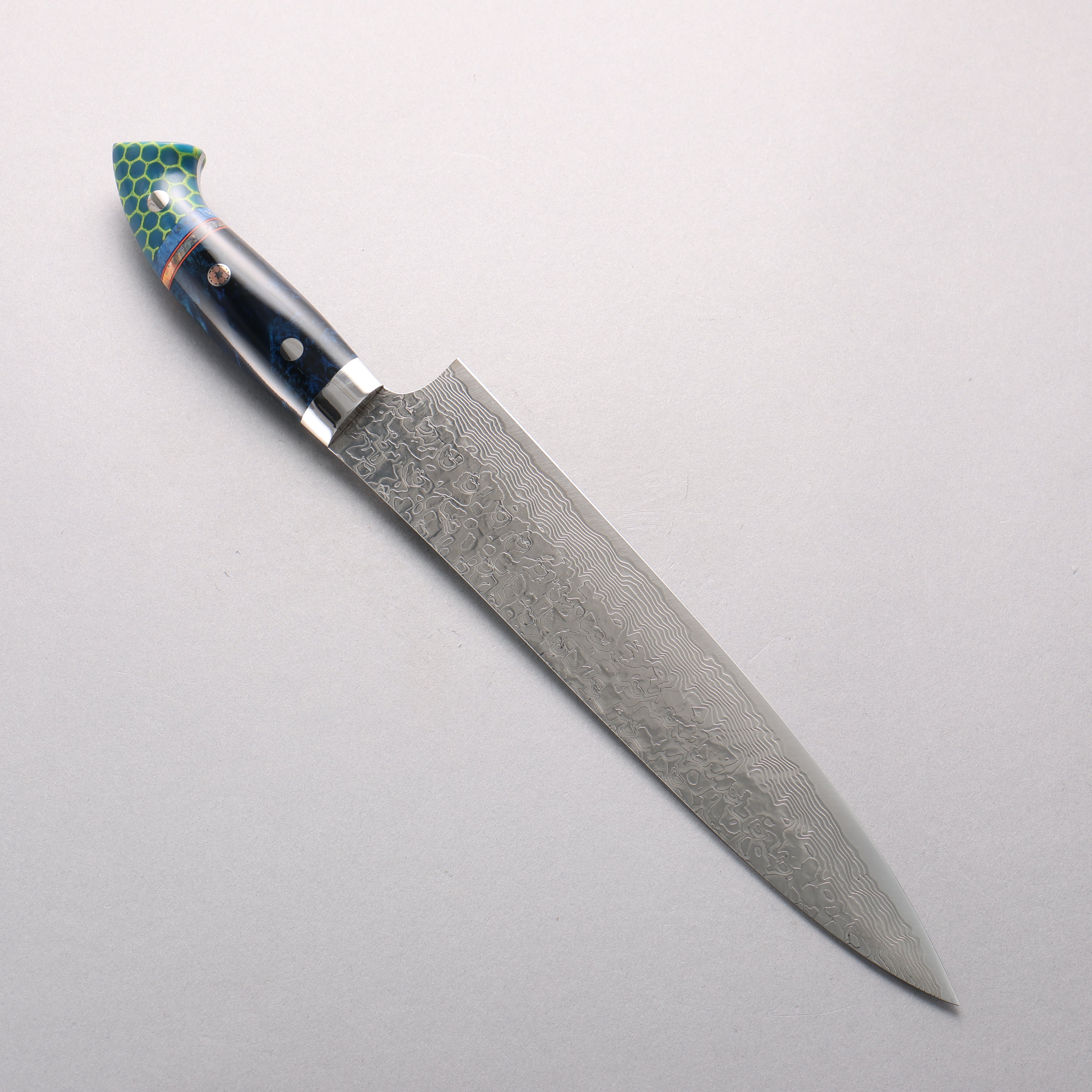 Takeshi Saji New Nomura Style SG2 Diamond Finish Damascus Sujihiki 240mm Combination of materials (various colors) Handle - Seisuke Knife