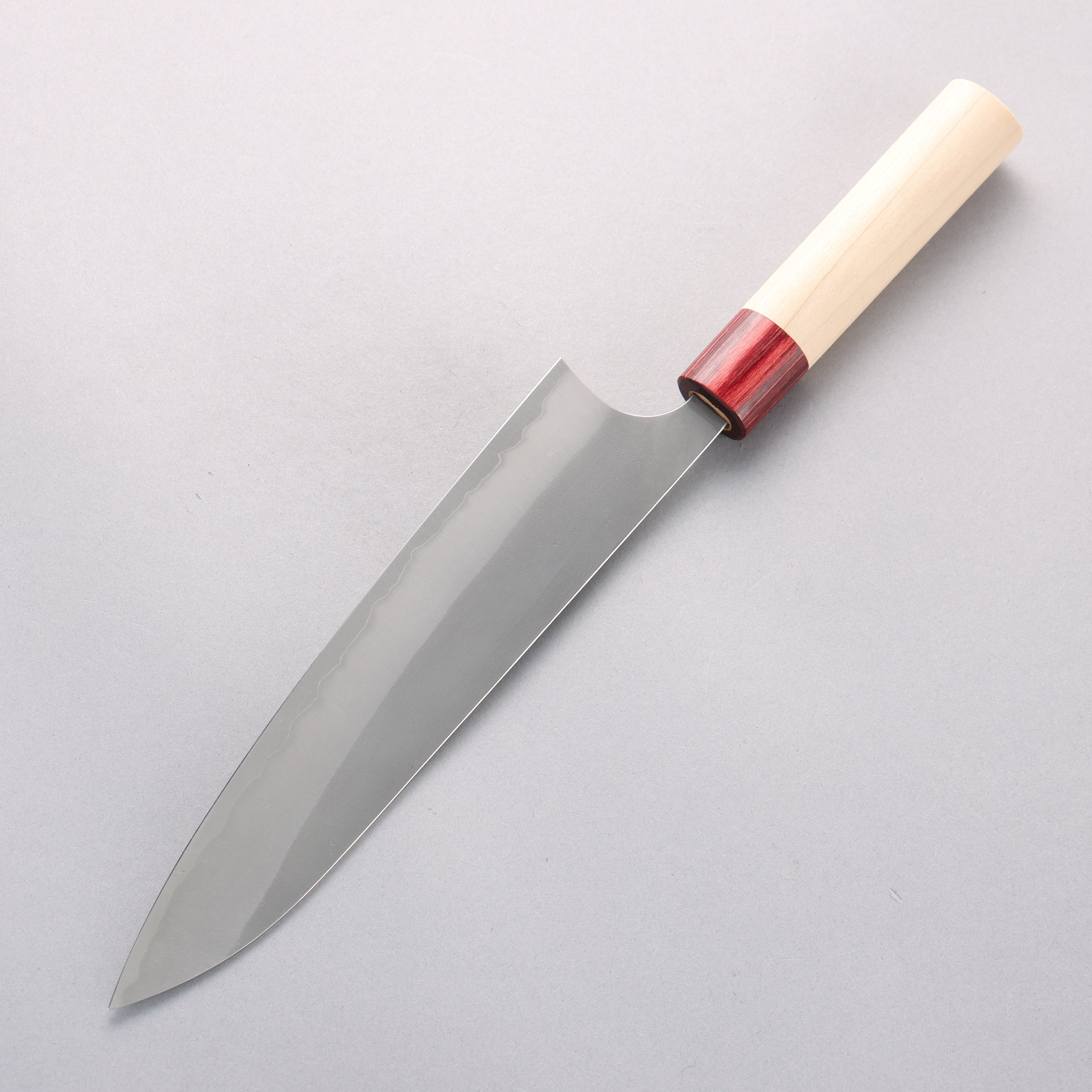 Masakage Yuki White Steel No.2 Nashiji Gyuto 210mm Magnolia Handle - Seisuke Knife