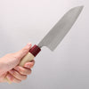 Masakage Yuki White Steel No.2 Nashiji Santoku 165mm Magnolia Handle - Slide 4