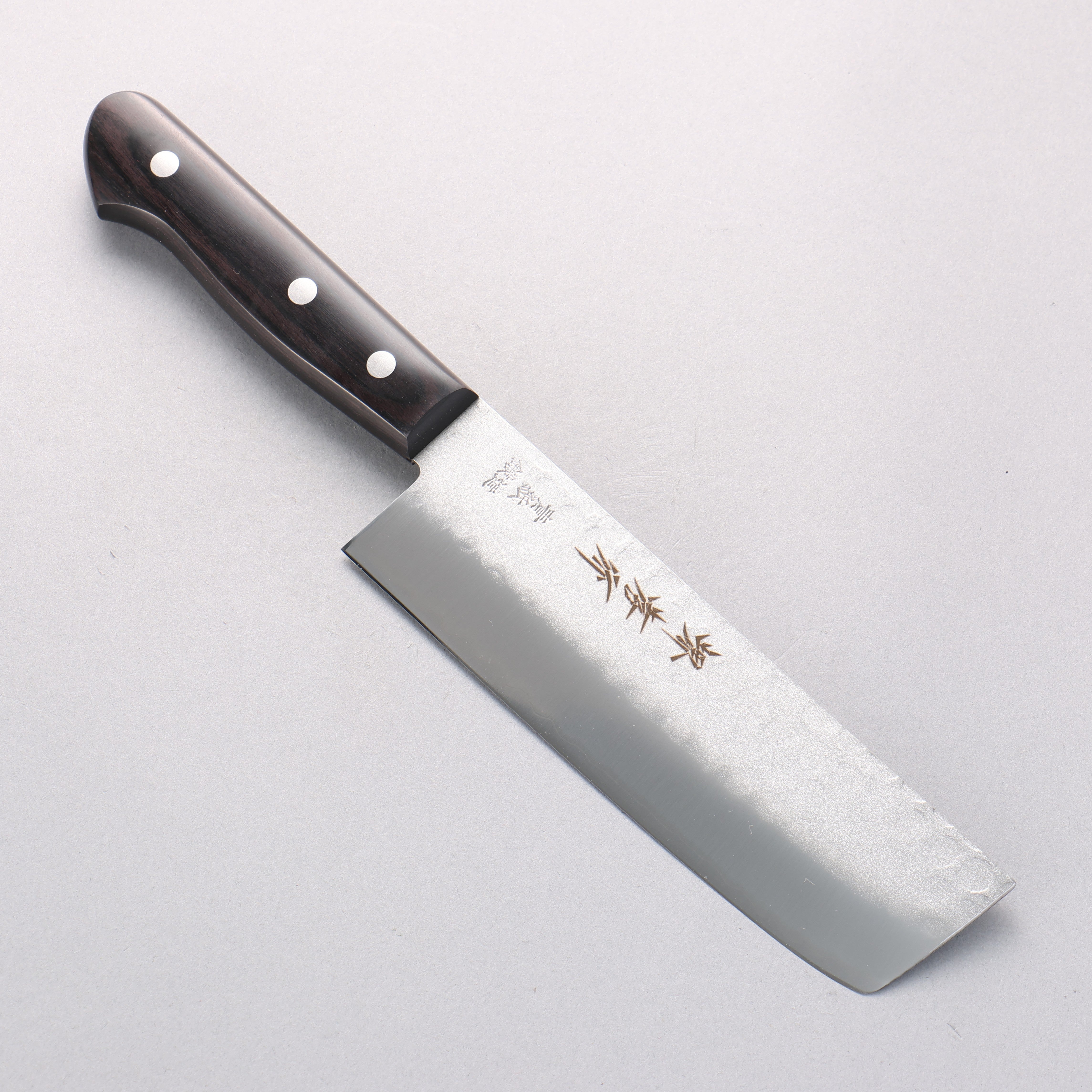 Sakai Takayuki 3 Layer Hammered Blue Steel Core Nakiri Japanese Chef Knife 165mm - Seisuke Knife