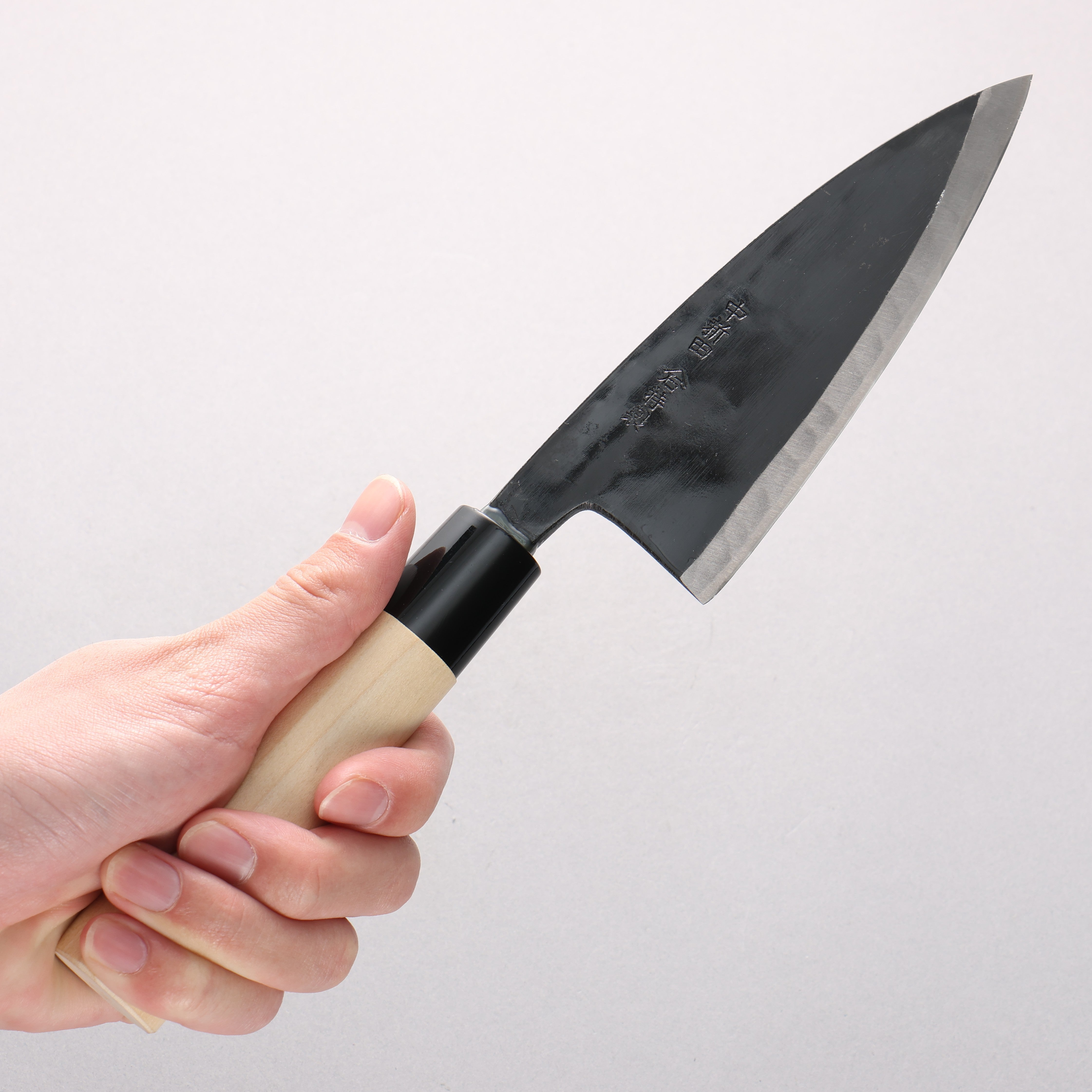 Nakaniida White Steel No.2 Kurouchi Deba 135mm Magnolia Handle - Seisuke Knife