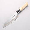 Minamoto Akitada White Steel No.2 Kasumitogi Santoku  180mm Magnolia Handle - Slide 1