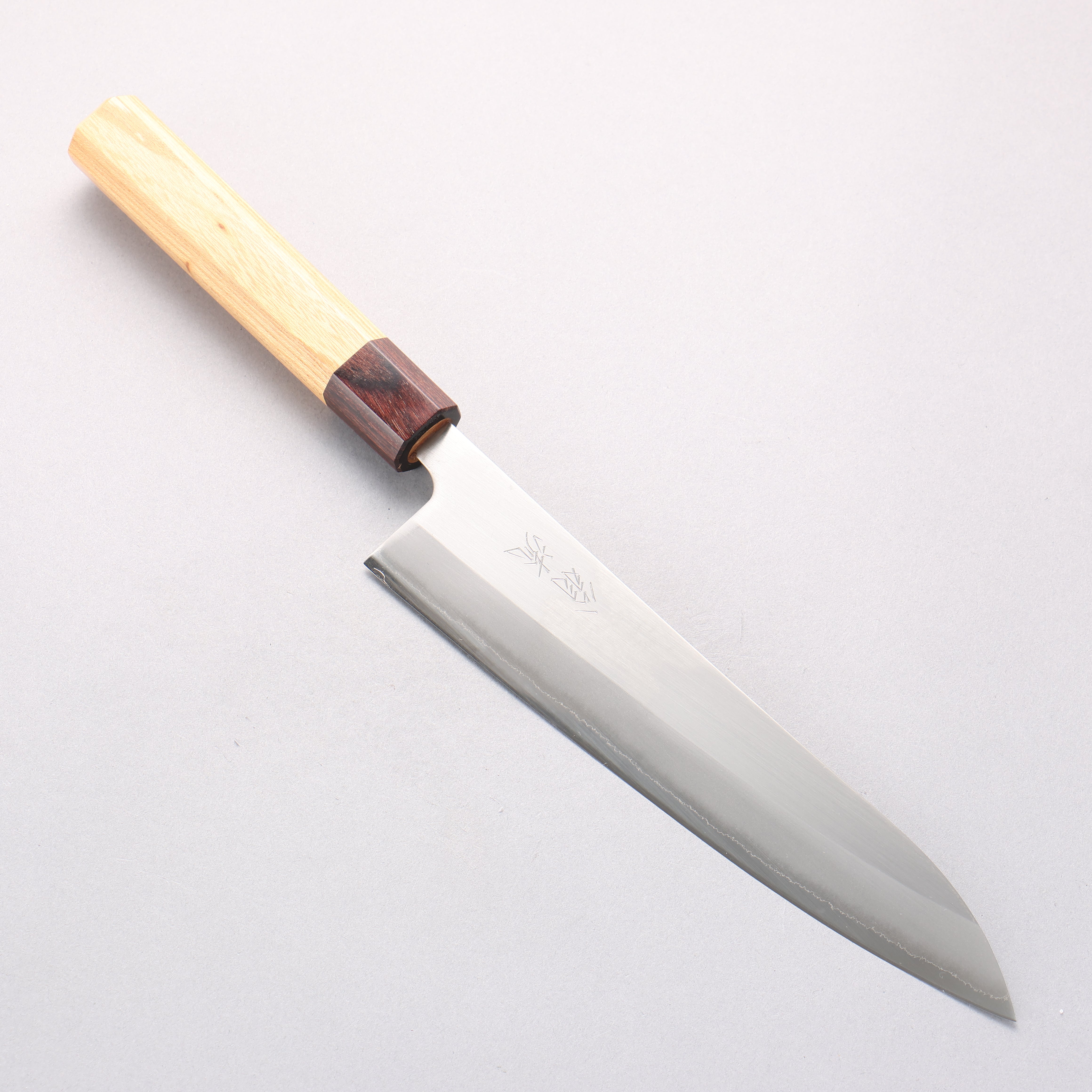 Oul White Steel No.1 Gyuto 210mm Keyaki Elm Handle - Seisuke Knife