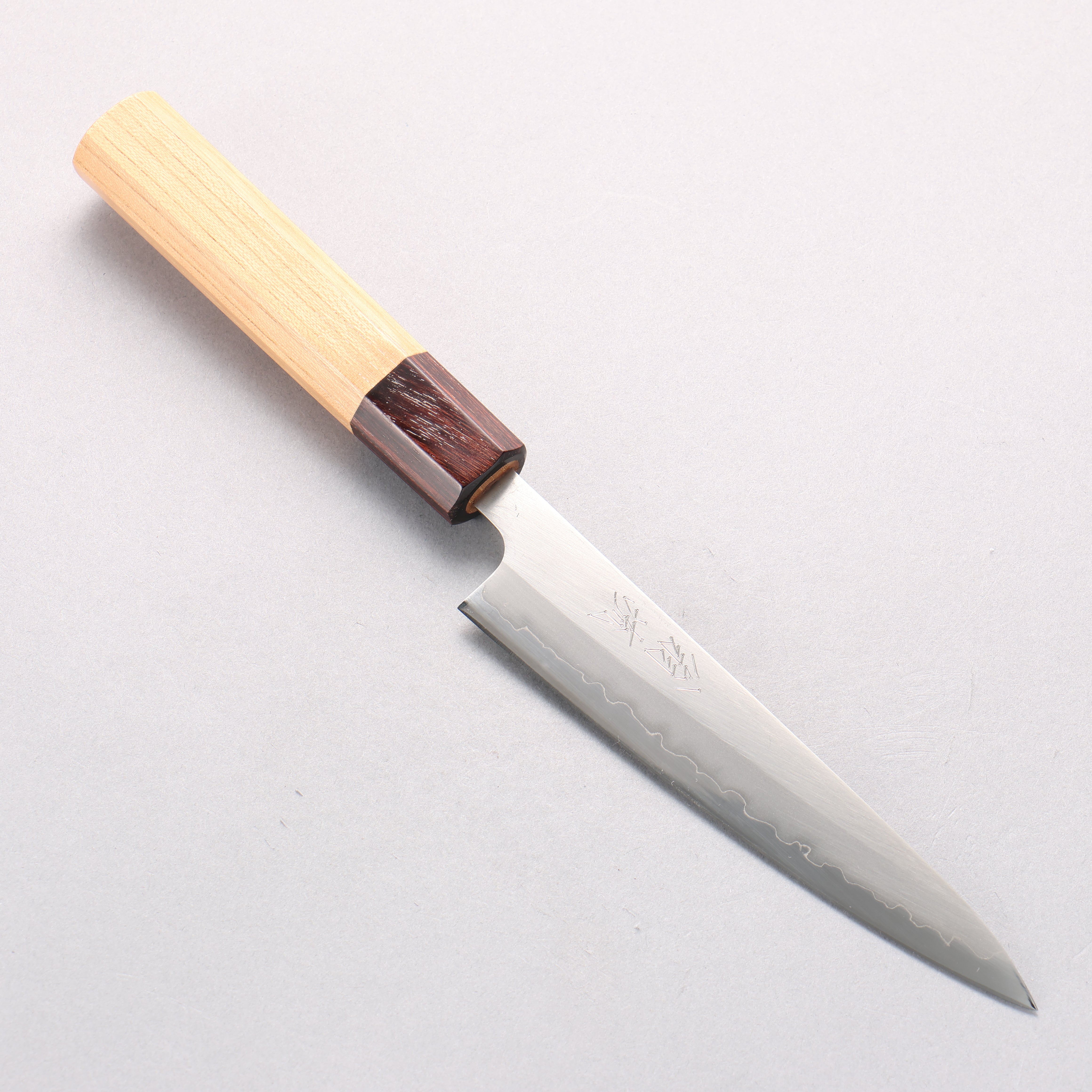 Oul White Steel No.1 Petty-Utility 135mm Keyaki Elm Handle - Seisuke Knife