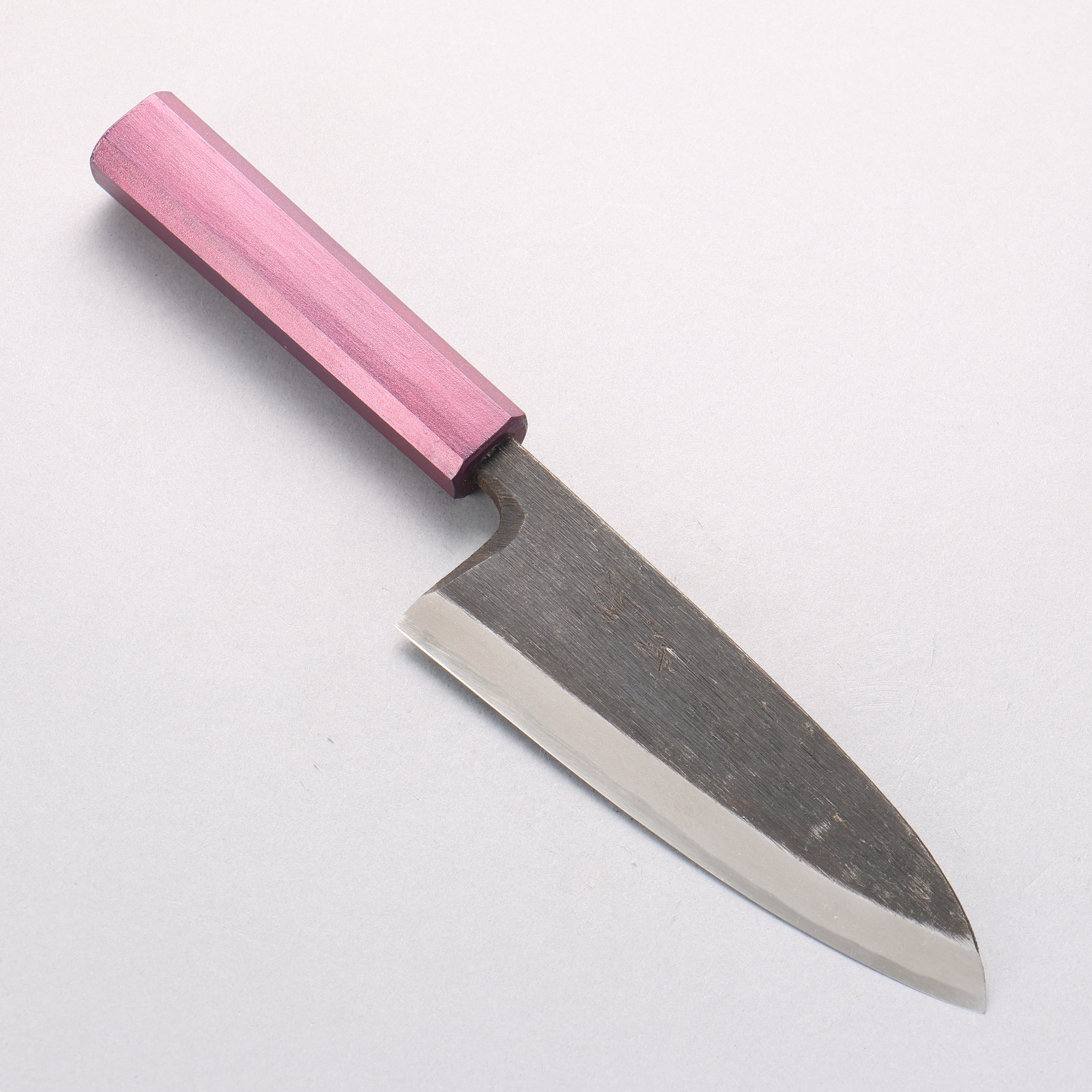 Seisuke White Steel No.2 Kurouchi Deba 150mm Purple Lacquered Handle - Seisuke Knife