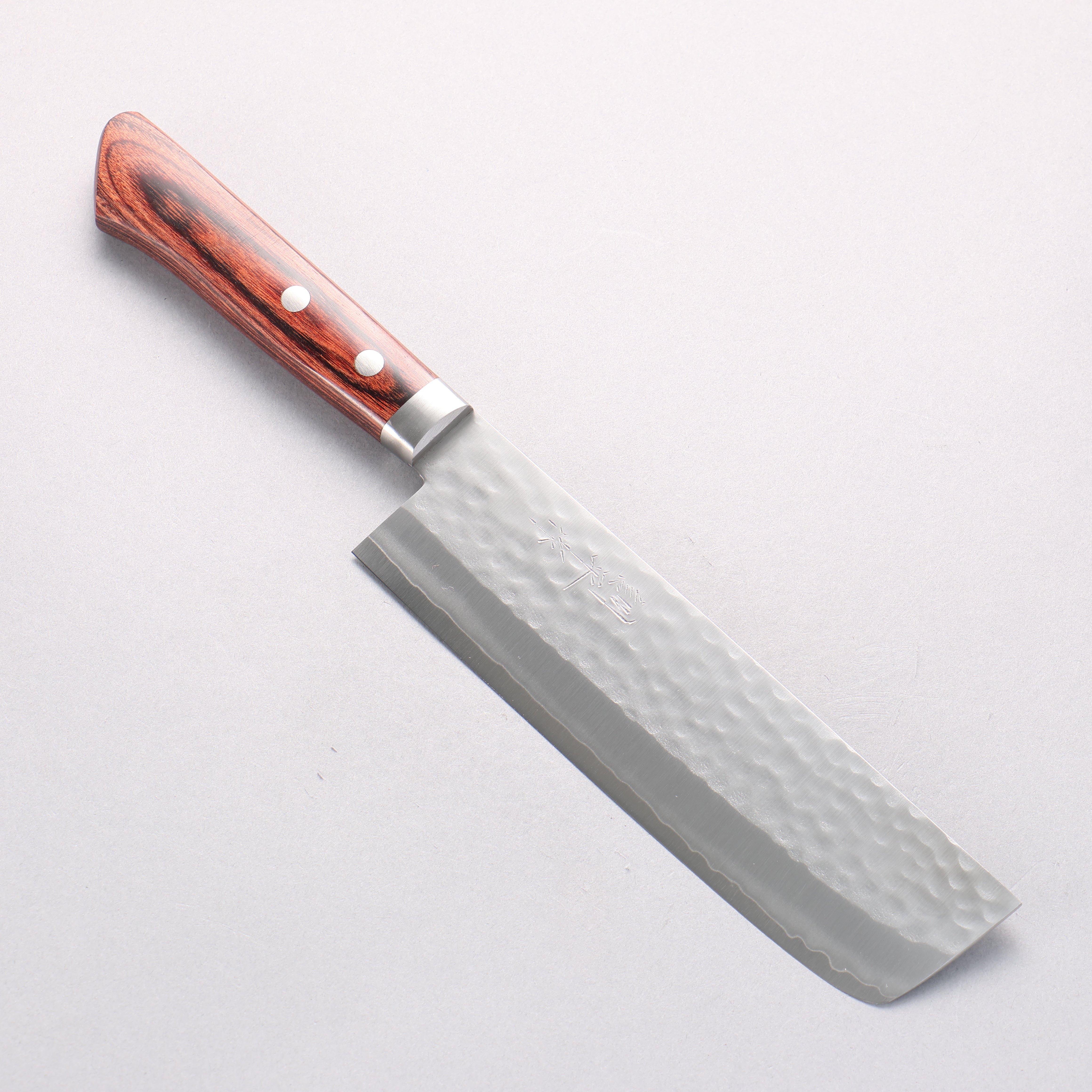 Kunihira VG1 Hammered Usuba 165mm Mahogany Pakkawood Handle - Seisuke Knife