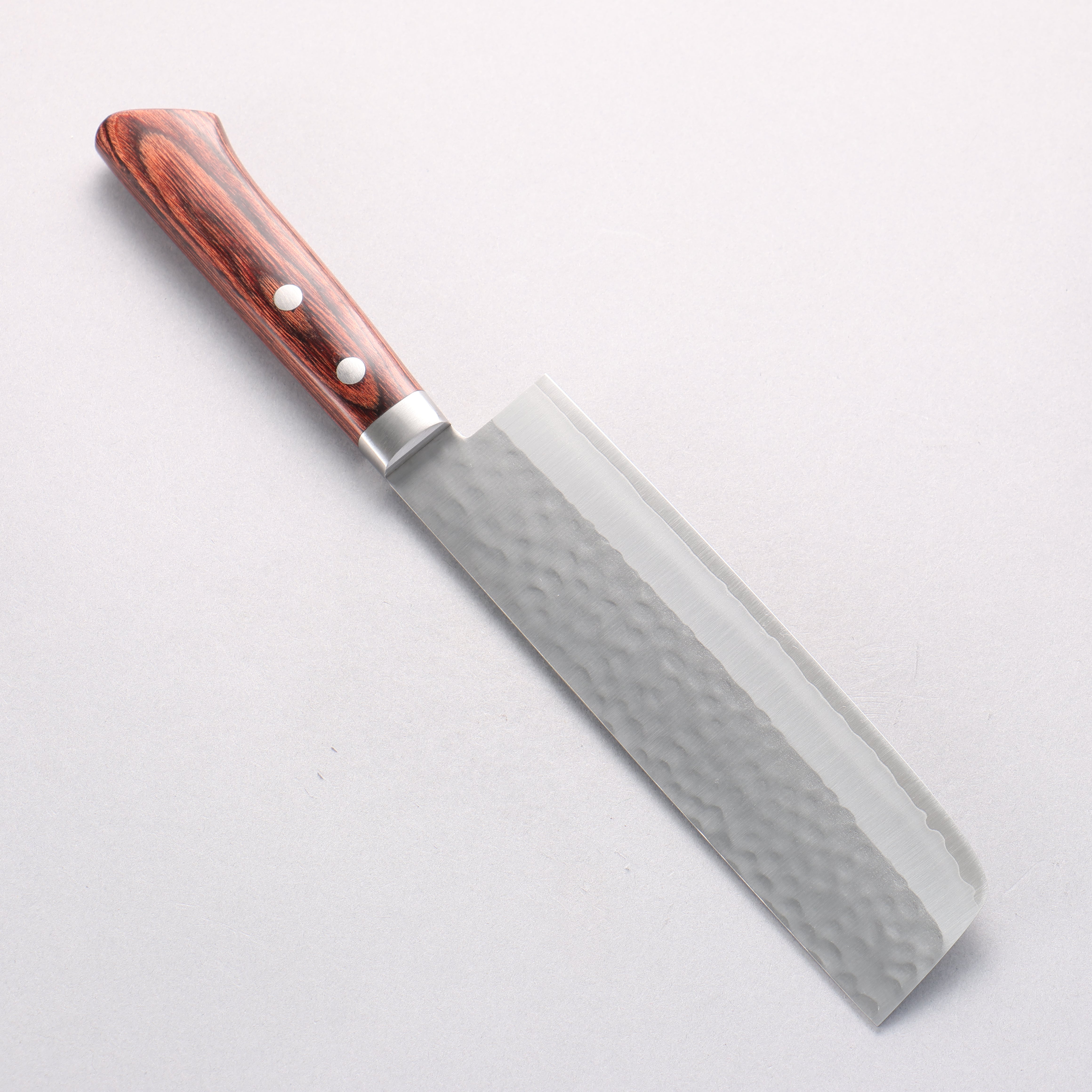 Kunihira VG1 Hammered Usuba 165mm Mahogany Pakkawood Handle - Seisuke Knife