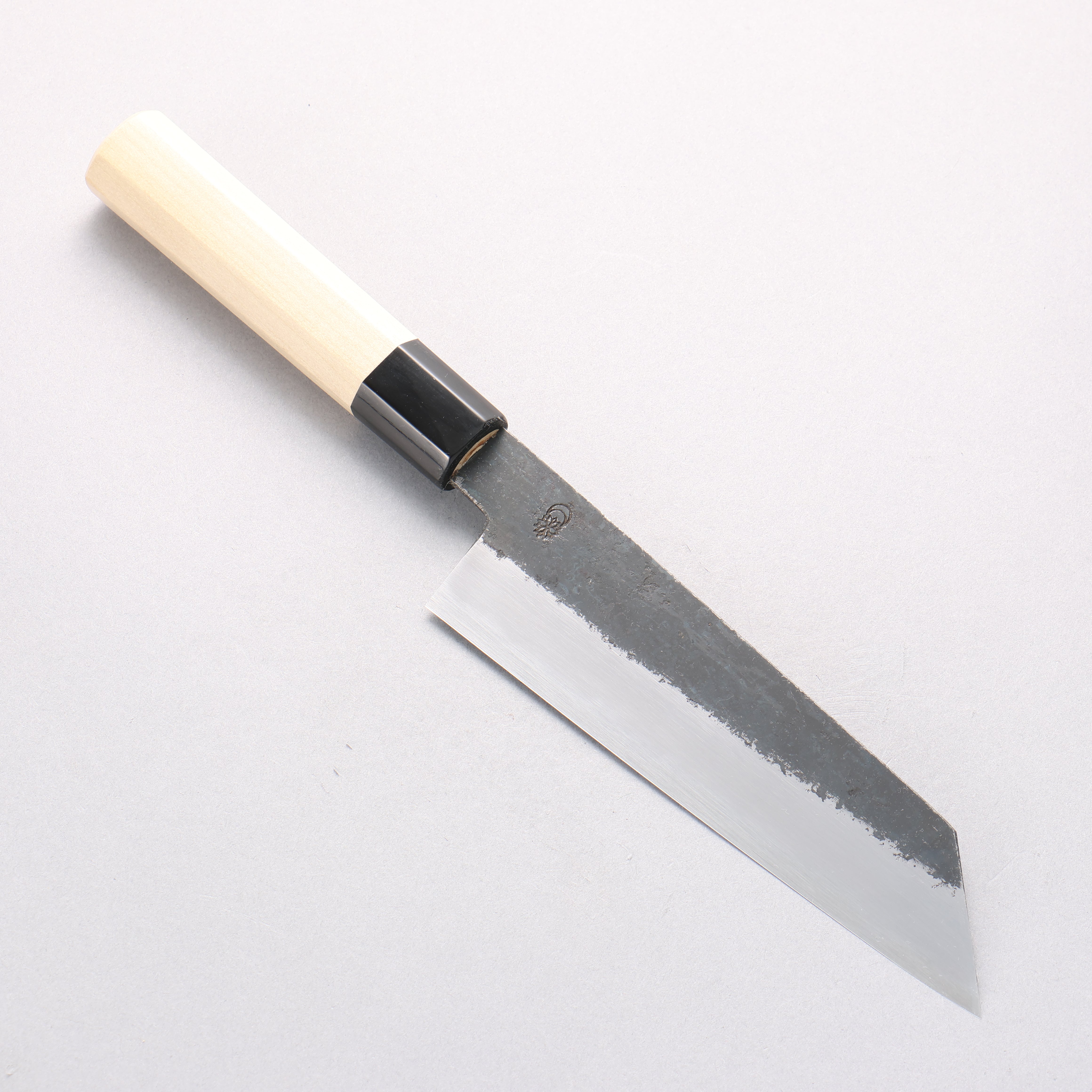 Kikuzuki White Steel No.2 Black Finished Kiritsuke Santoku 180mm with Magnolia Handle - Seisuke Knife