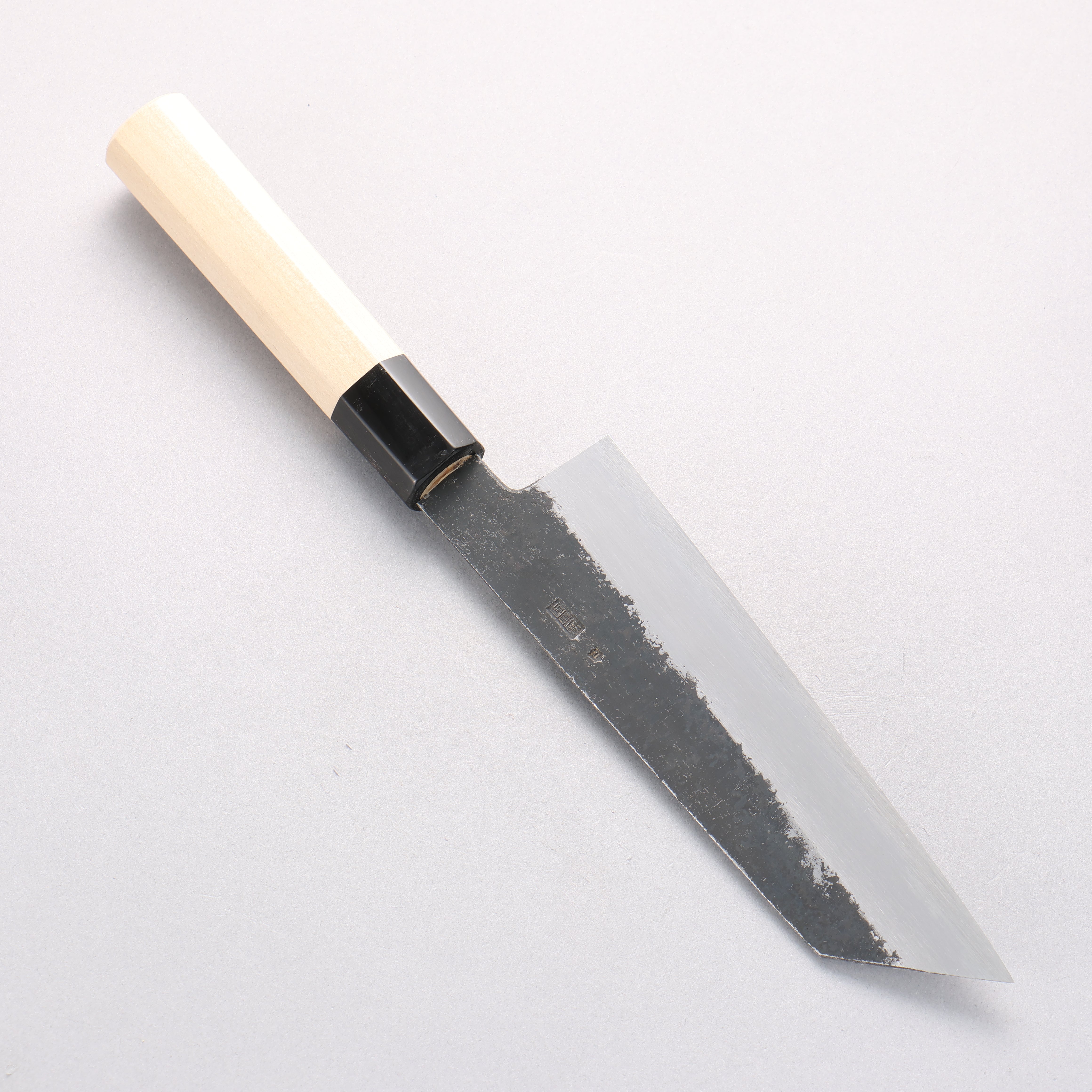 Kikuzuki White Steel No.2 Black Finished Kiritsuke Santoku 180mm with Magnolia Handle - Seisuke Knife