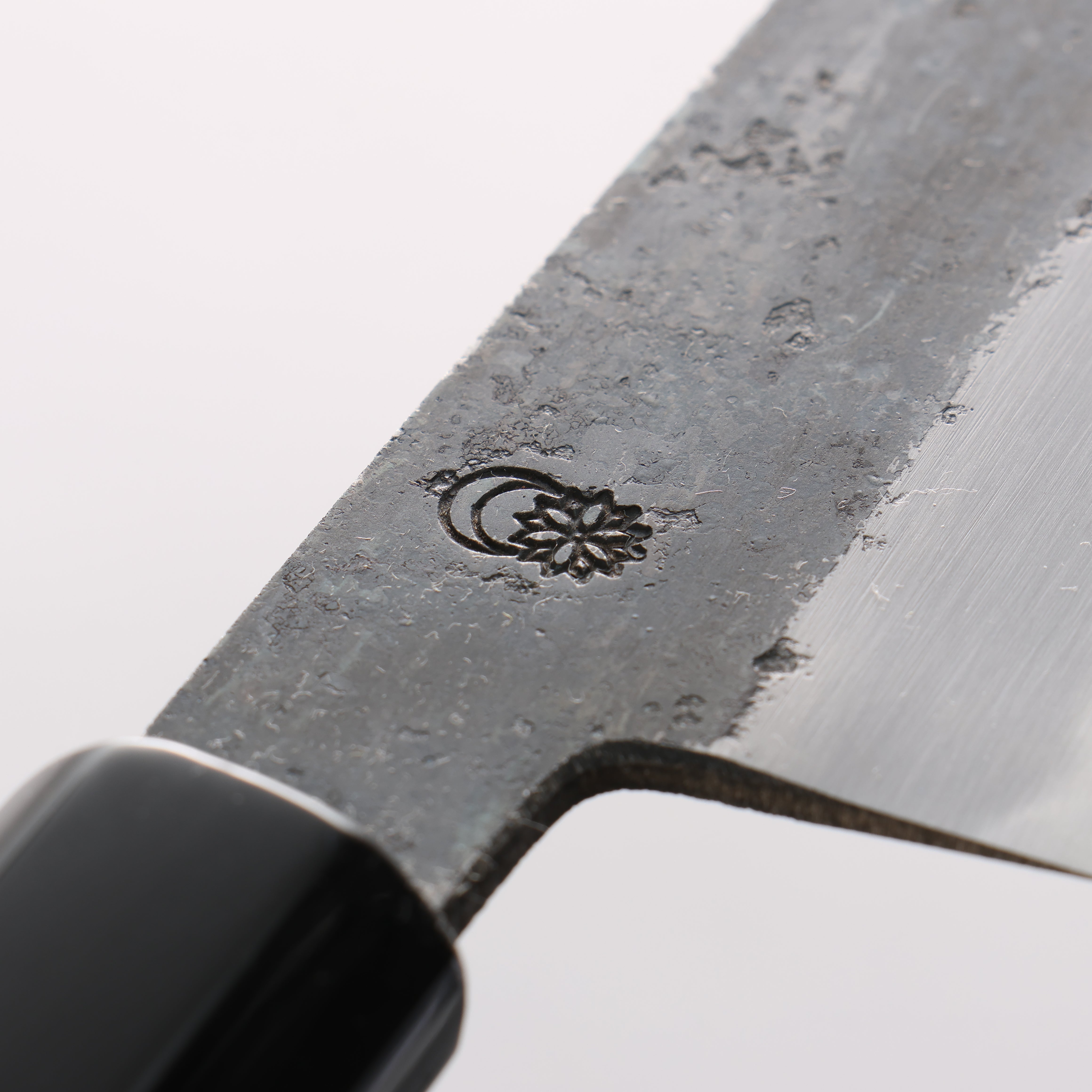 Kikuzuki White Steel No.2 Black Finished Kiritsuke Santoku 180mm with Magnolia Handle - Seisuke Knife