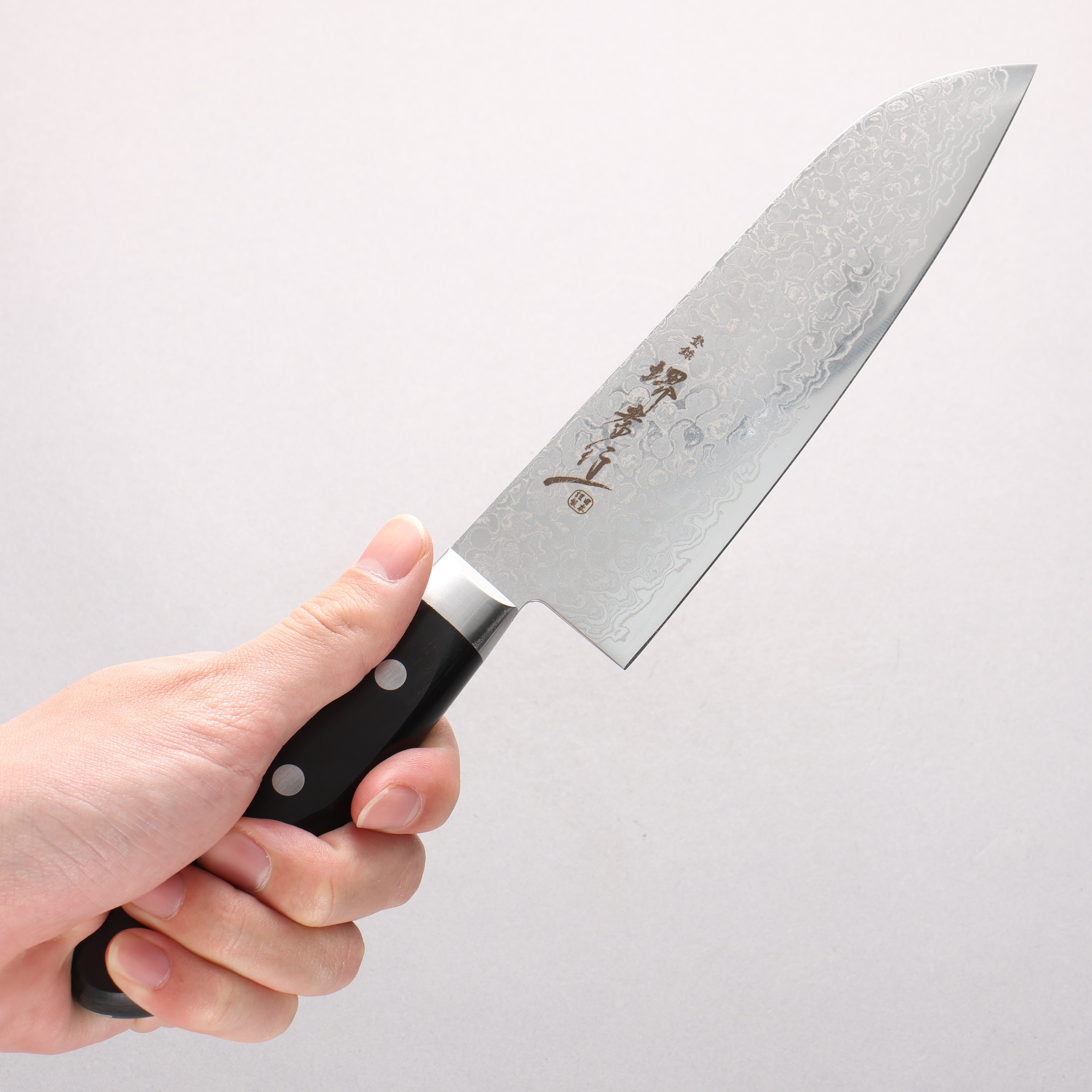 Sakai Takayuki AUS10 45 Layer Mirrored Damascus Santoku 170mm - Seisuke Knife