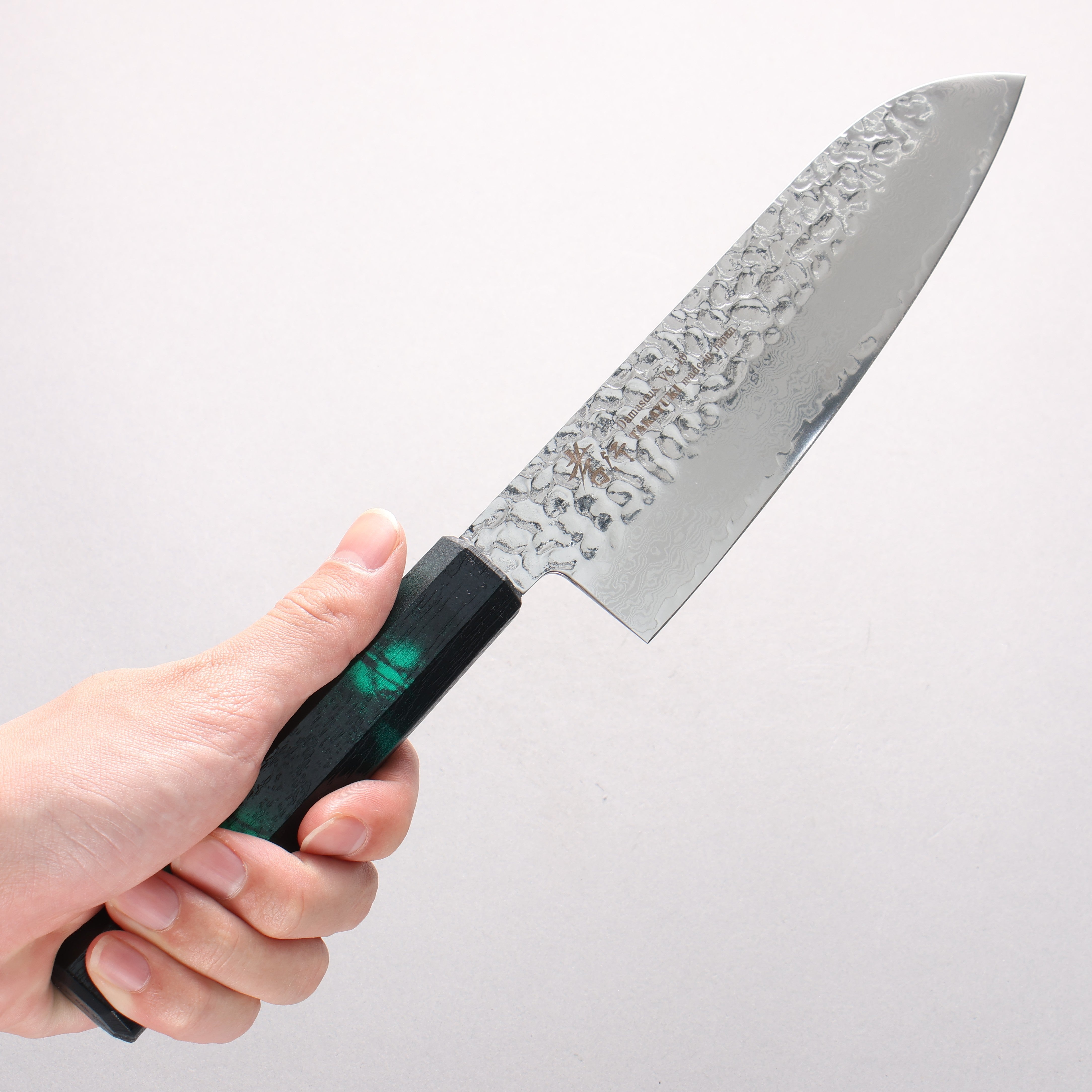 Sakai Takayuki Nanairo VG10 33 Layer Santoku 180mm ABS resin(Green tortoiseshell) Handle - Seisuke Knife