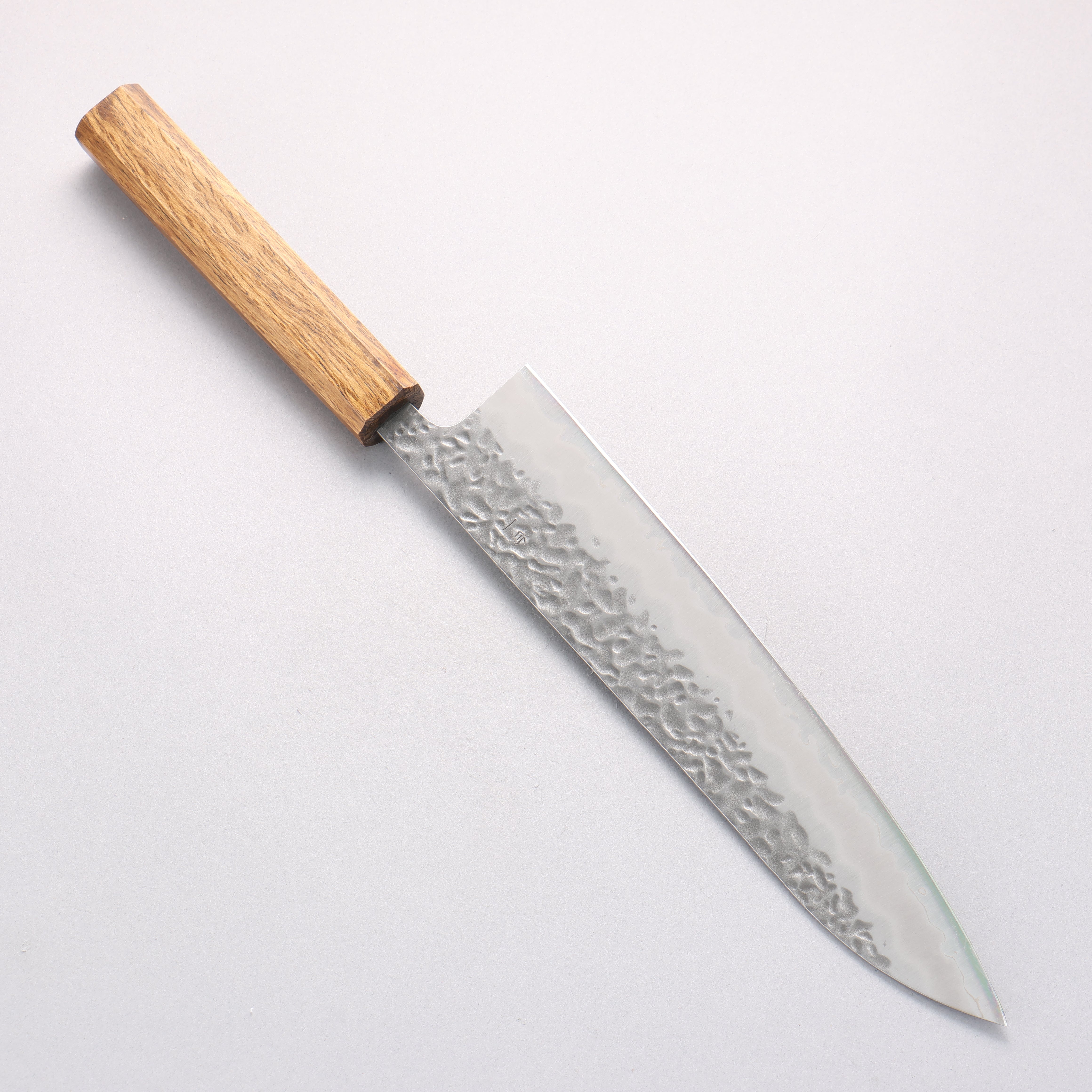 Oul White Steel No.1 Hammered Gyuto 240mm Oak Handle - Seisuke Knife