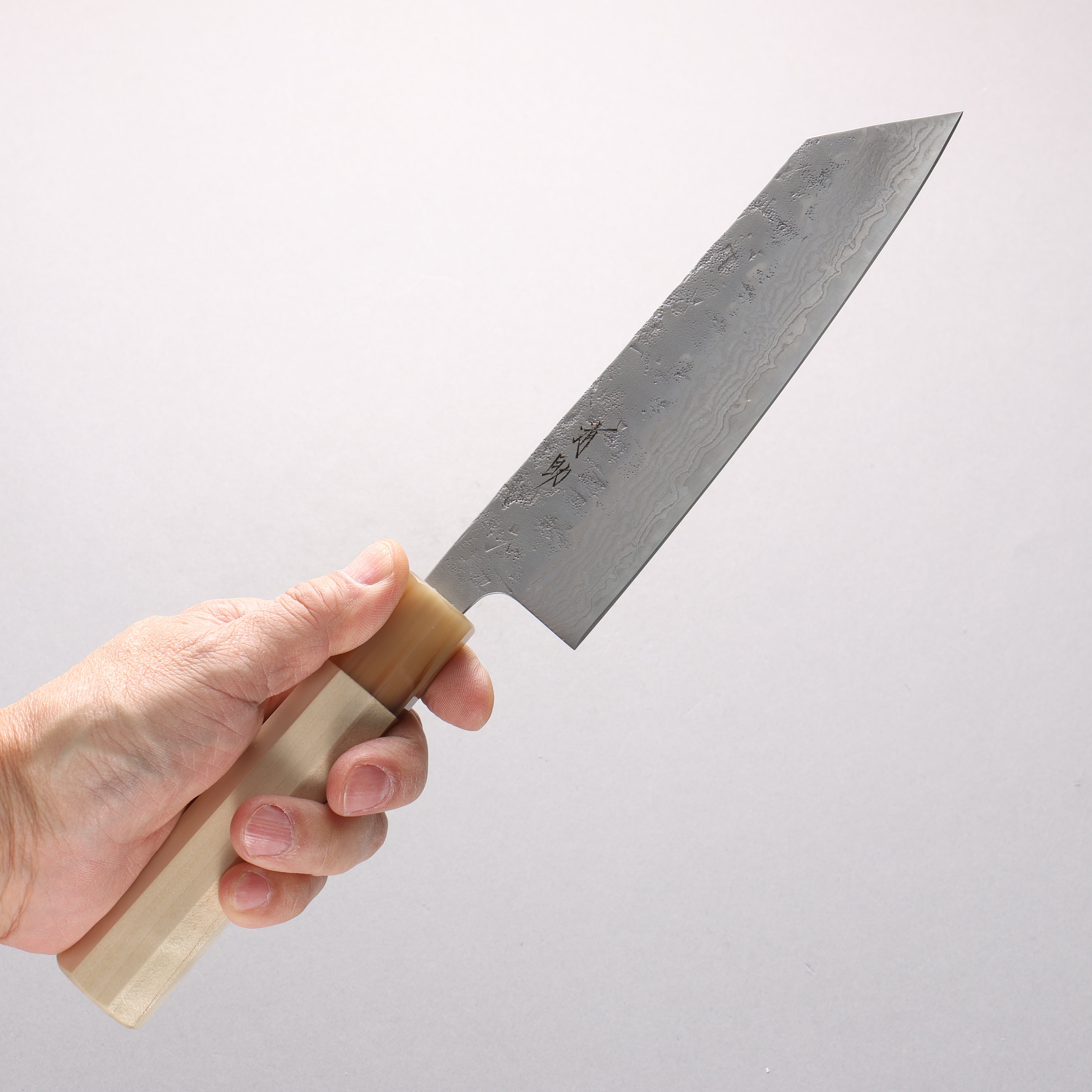 Seisuke Swedish Steel-stn Damascus Washiji Bunka 170mm Magnolia Handle - Seisuke Knife