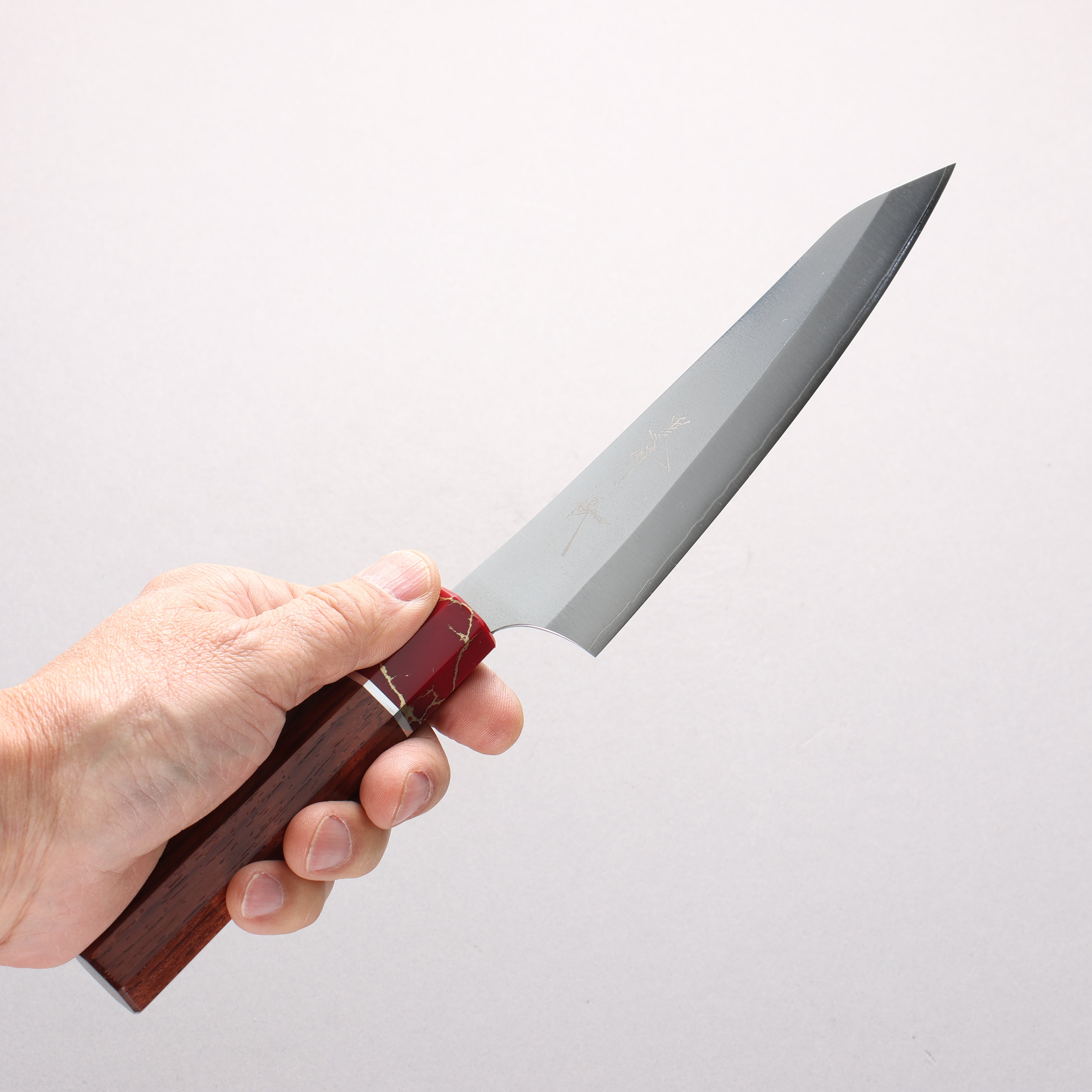 Yu Kurosaki New Gekko VG-XEOS Petty-Utility 150mm Shitan & Green Pakkawood Handle - Seisuke Knife