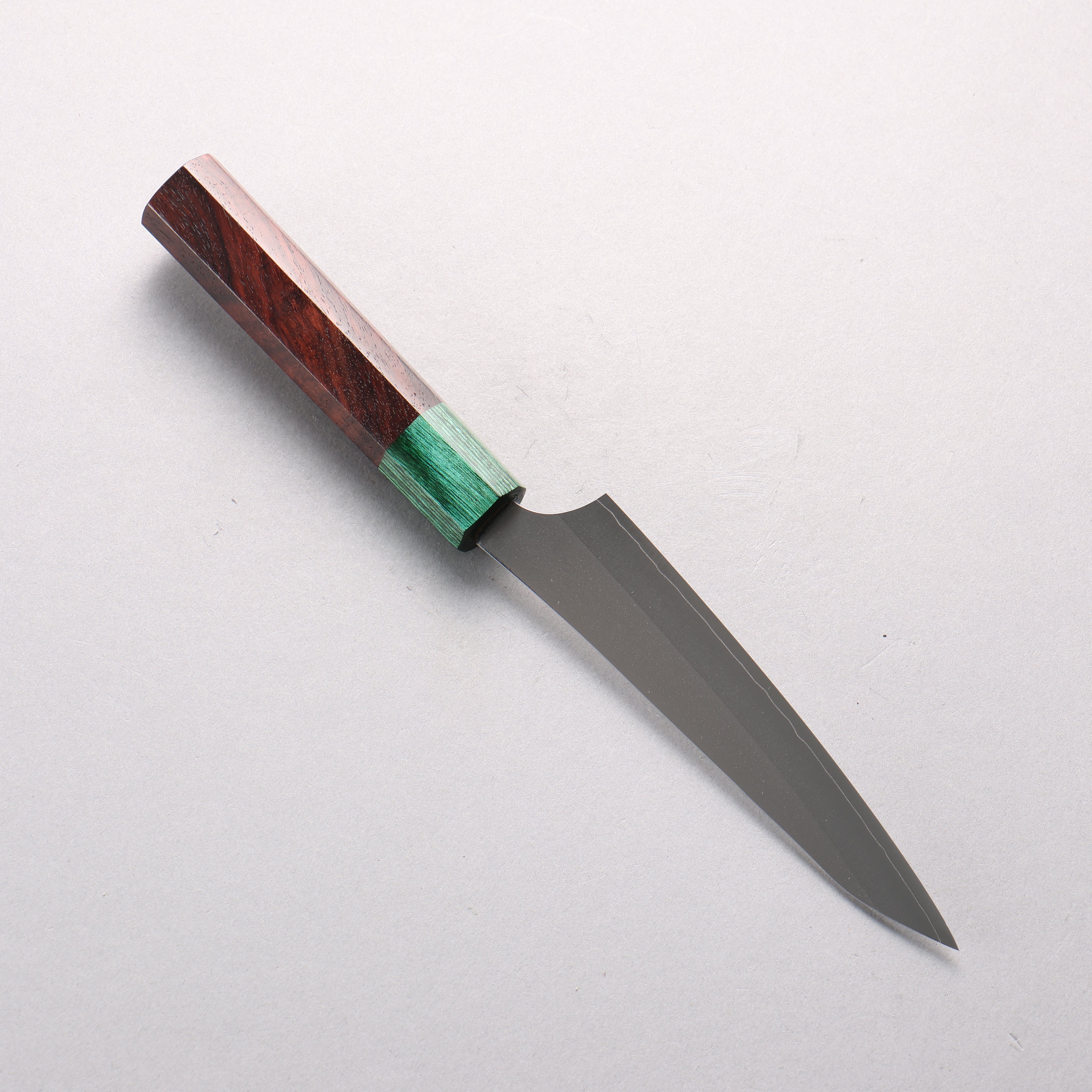 Yu Kurosaki New Gekko VG-XEOS Petty-Utility 130mm Shitan & Green Pakkawood Handle - Seisuke Knife