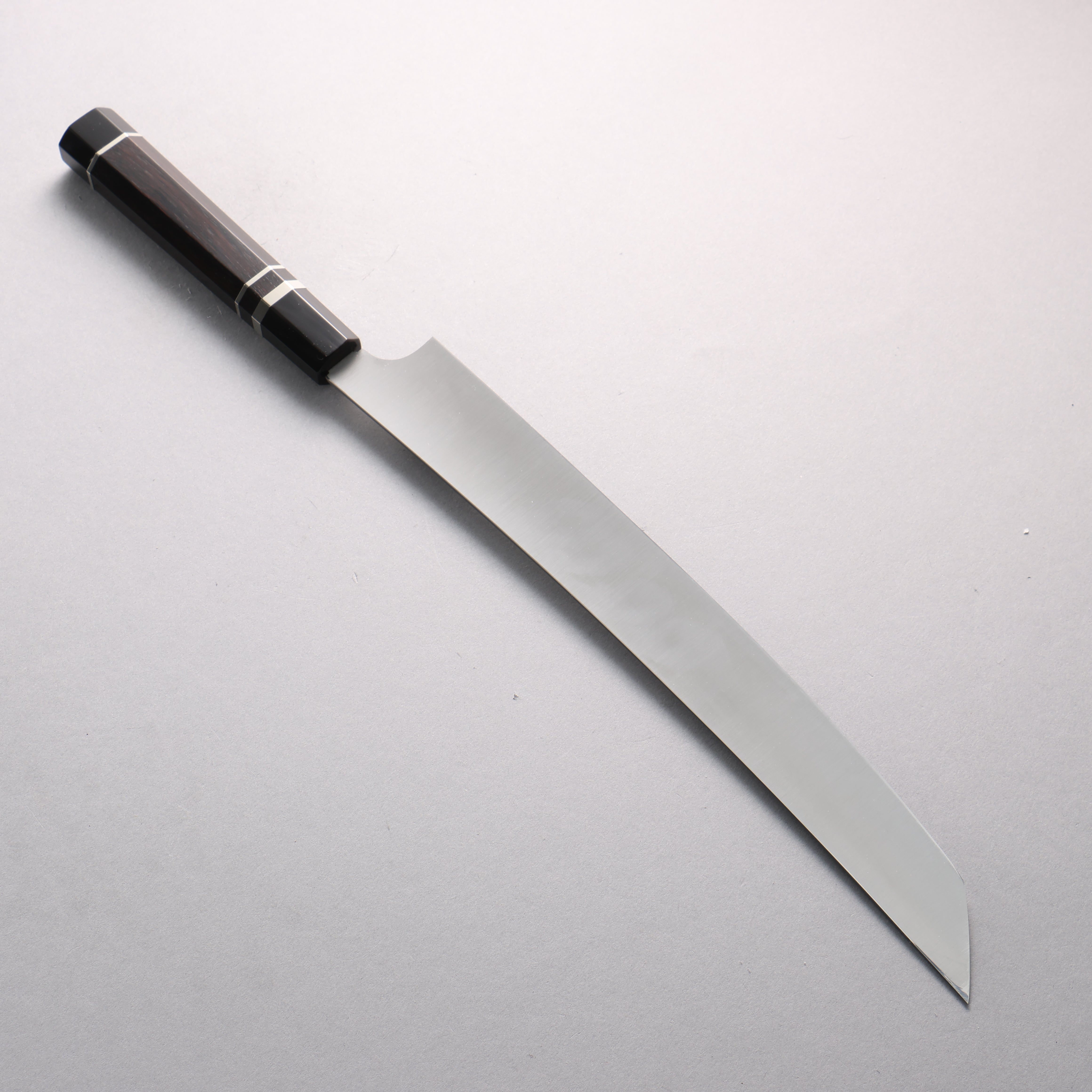 Yu Kurosaki SG2 Mirrored Finish Sakimaru Yanagiba 330mm Ebony Wood (with 3 Silver Rings) Handle with Sheath - Seisuke Knife