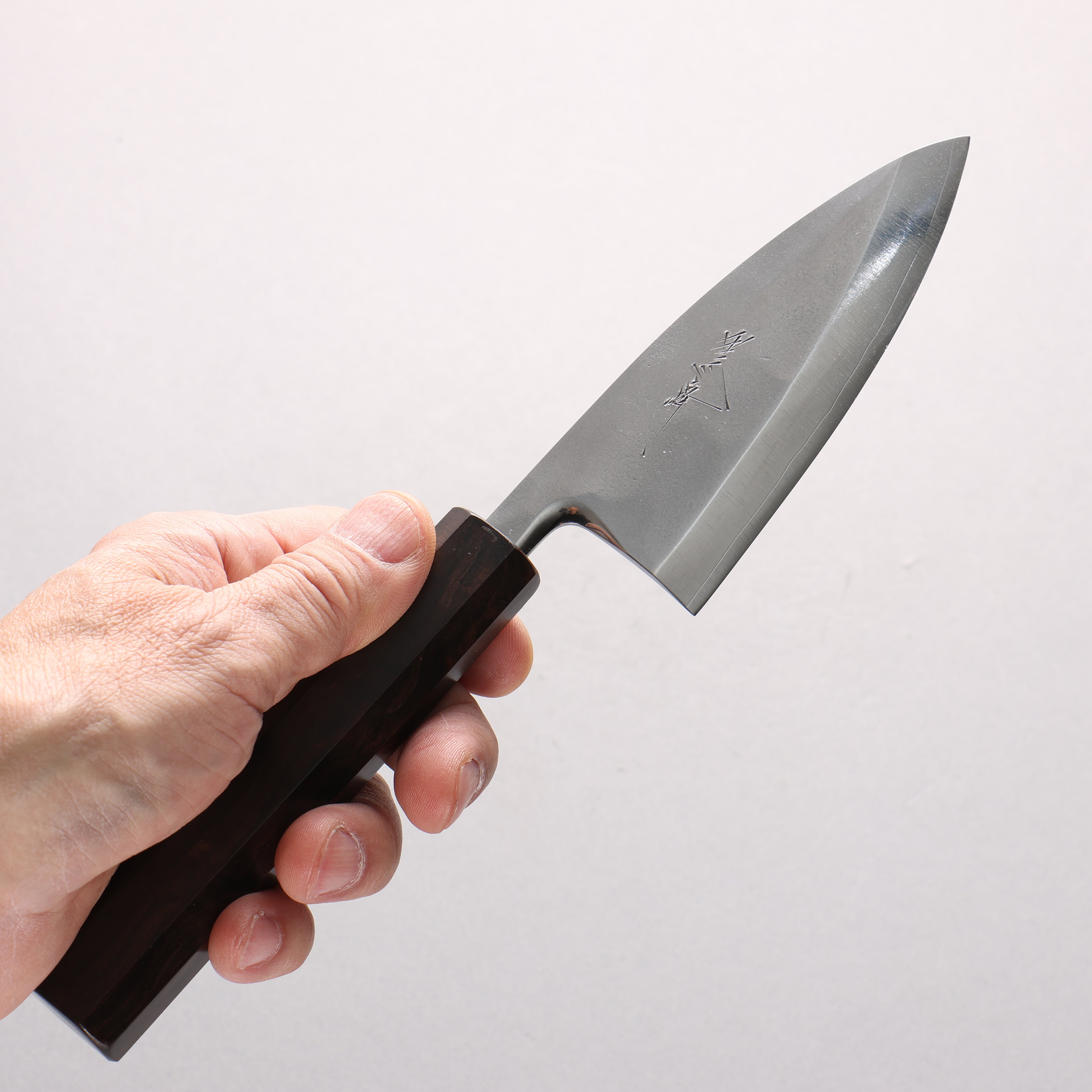 Yu Kurosaki SG2 Nashiji Ajikiri 110mm Ebony Wood Handle with Sheath - Seisuke Knife
