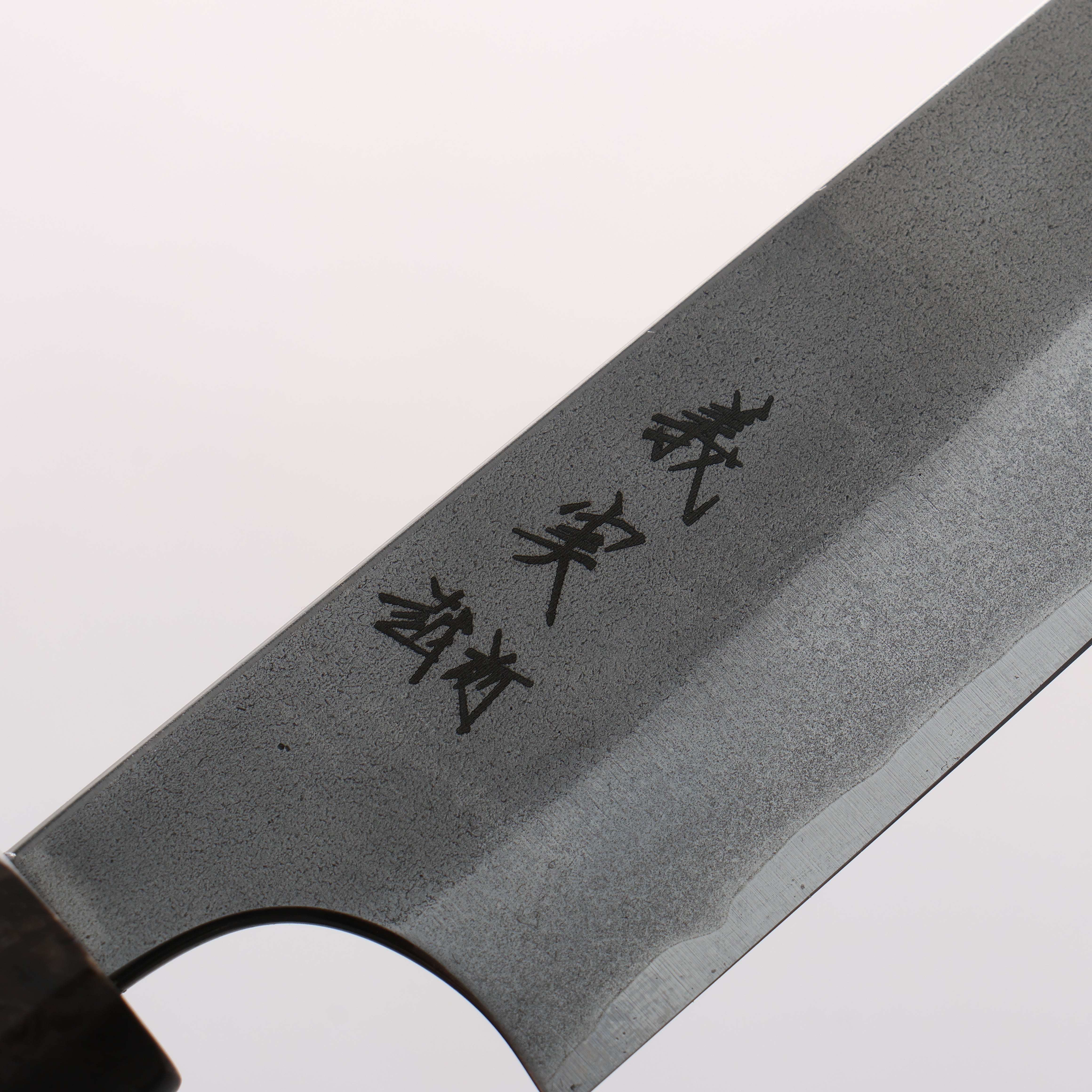 Yoshimi Kato Blue Super Nashiji Kengata Petty-Utility 170mm Stabilized Birch & Emerald Resin Handle - Seisuke Knife