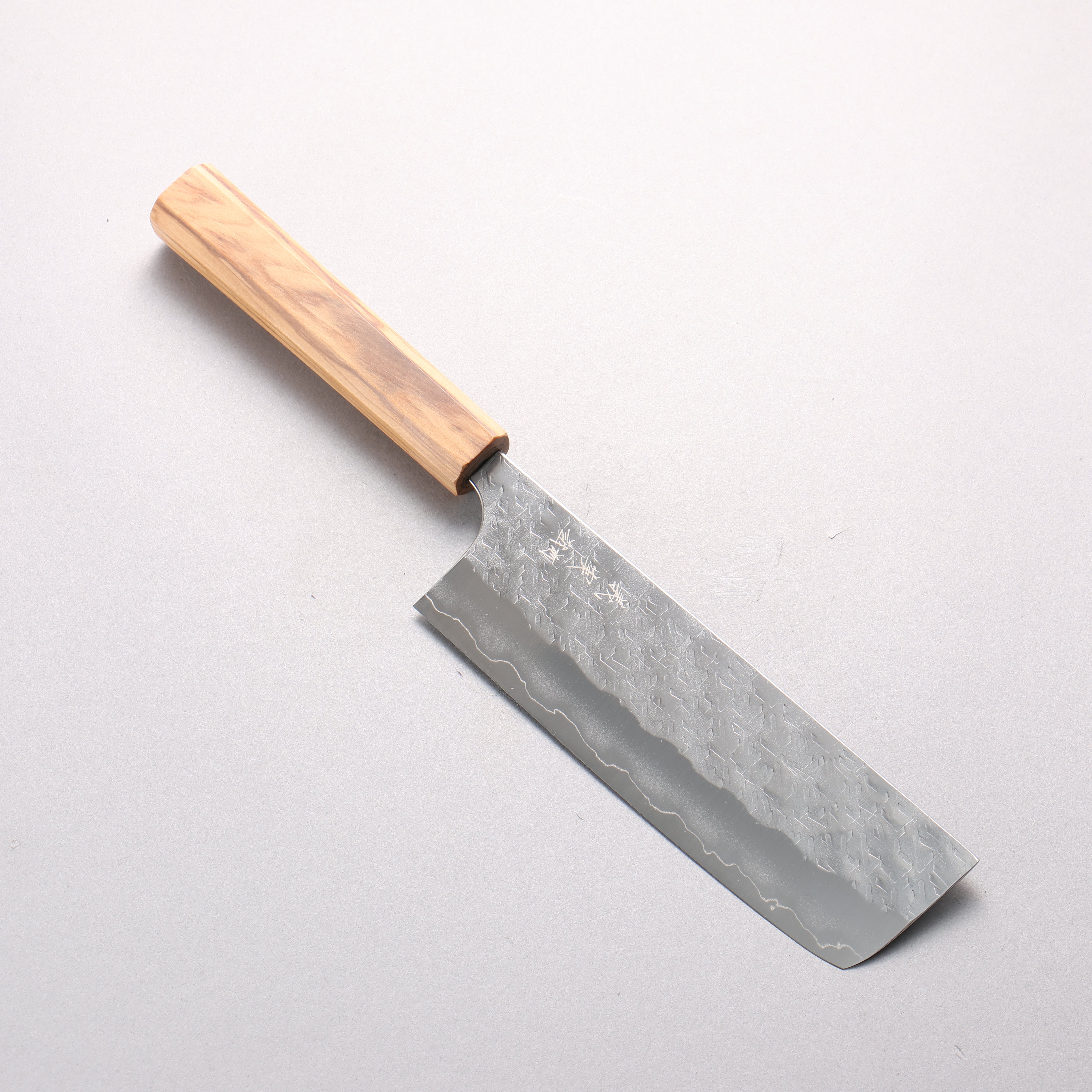 Yoshimi Kato Hyo SG2 Hammered Nakiri 165mm Olive Wood Handle - Seisuke Knife