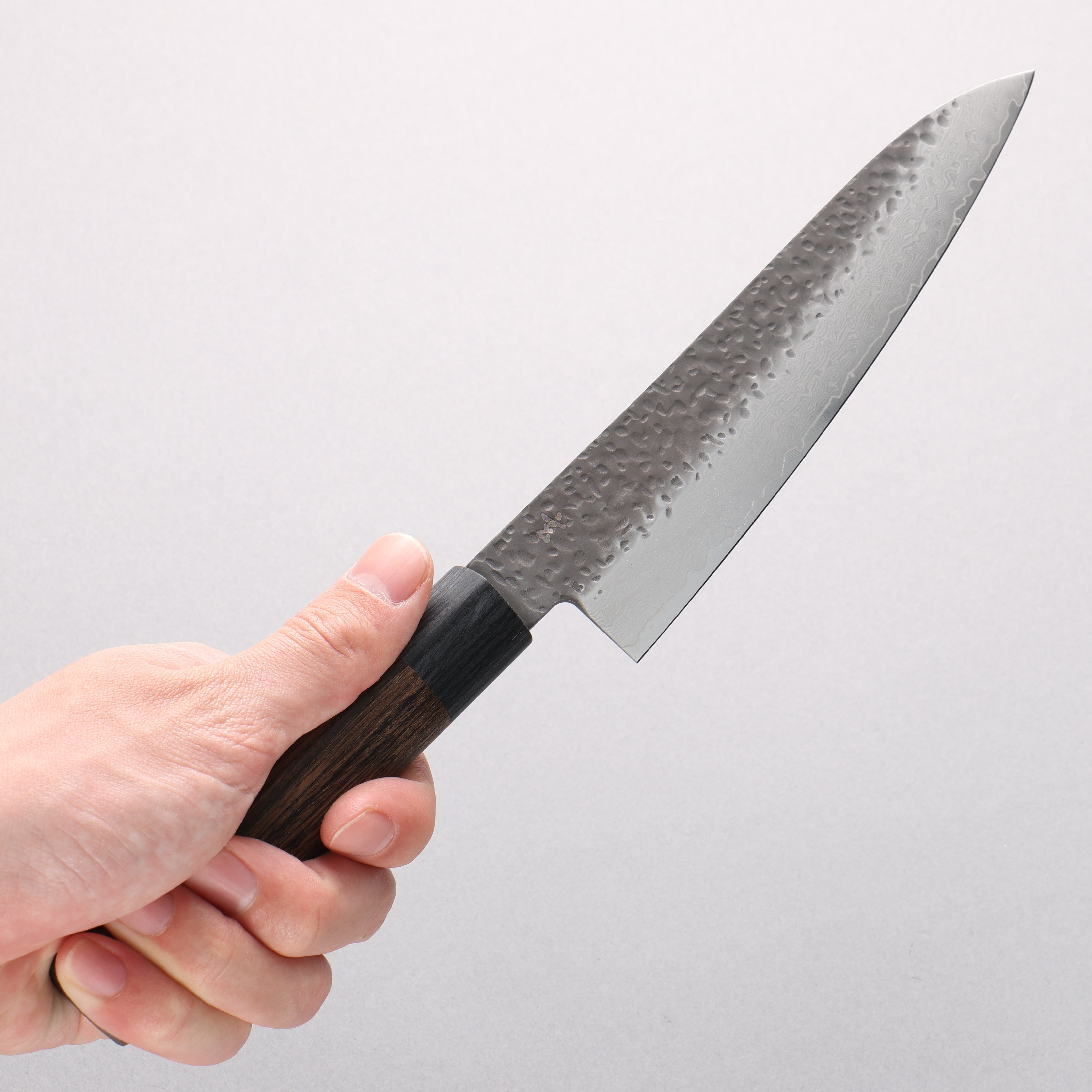 Shizu Gen VG10 Hammered Kurouchi Petty-Utility 160mm Brown Pakkawood Handle - Seisuke Knife