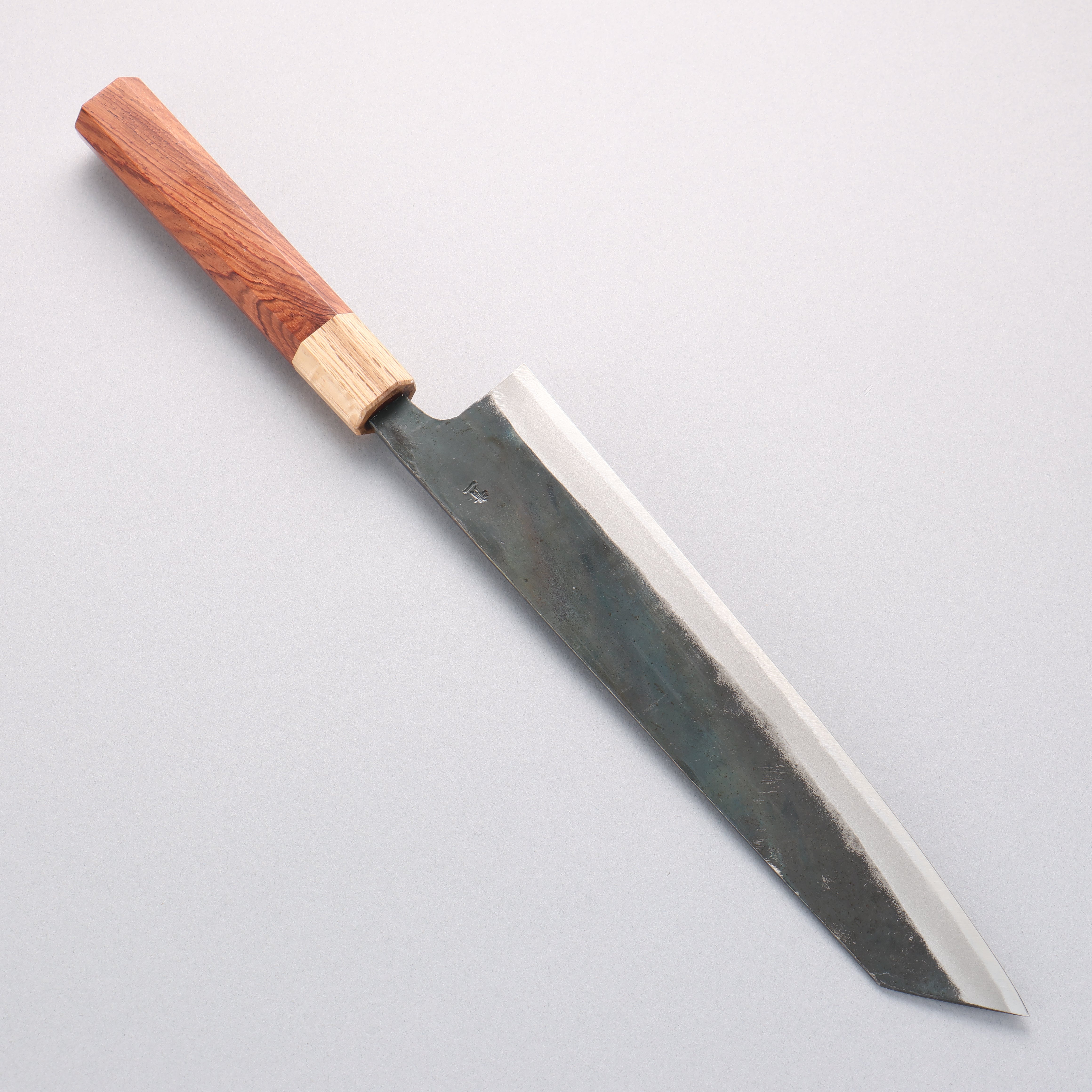 Seisuke Blue Steel No.1 Kurouchi Kiritsuke Gyuto 240mm Rosewood & Oak Handle - Seisuke Knife