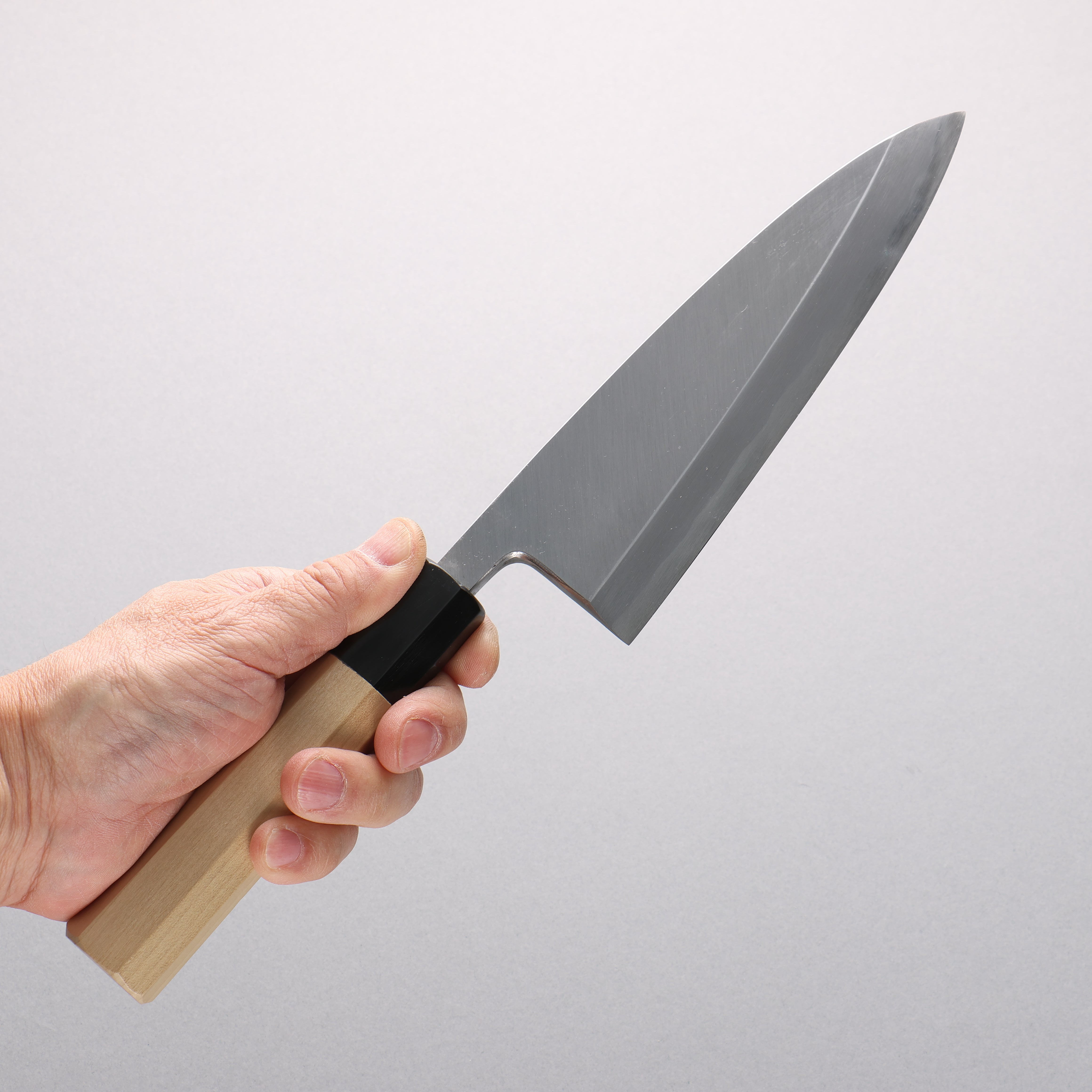 Minamoto Akitada Blue Steel No.1 Aideba 165mm Magnolia (Ferrule: Water Buffalo Horn) Handle - Seisuke Knife